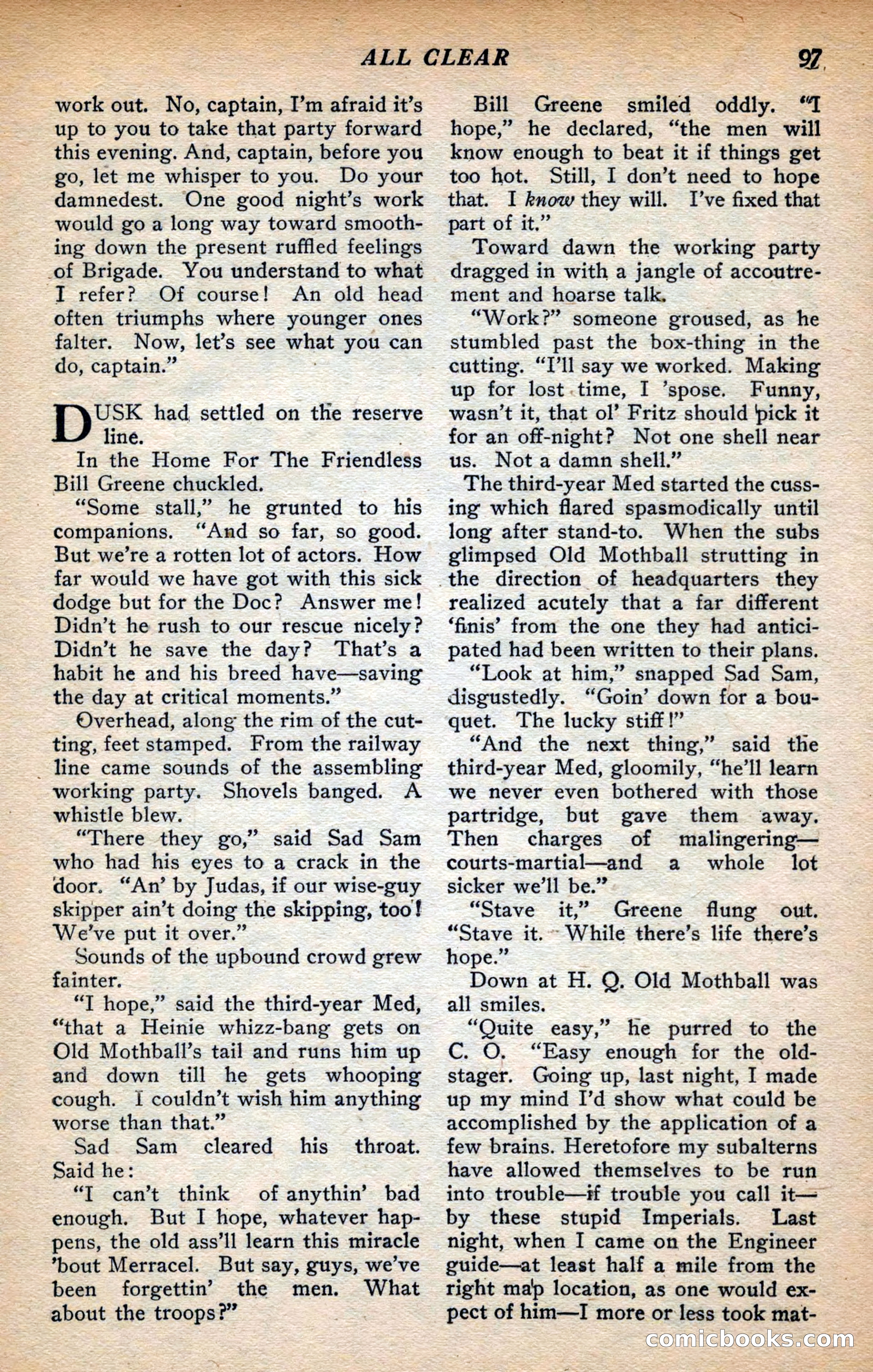 Action Stories, September 1926 — page 105 of 148