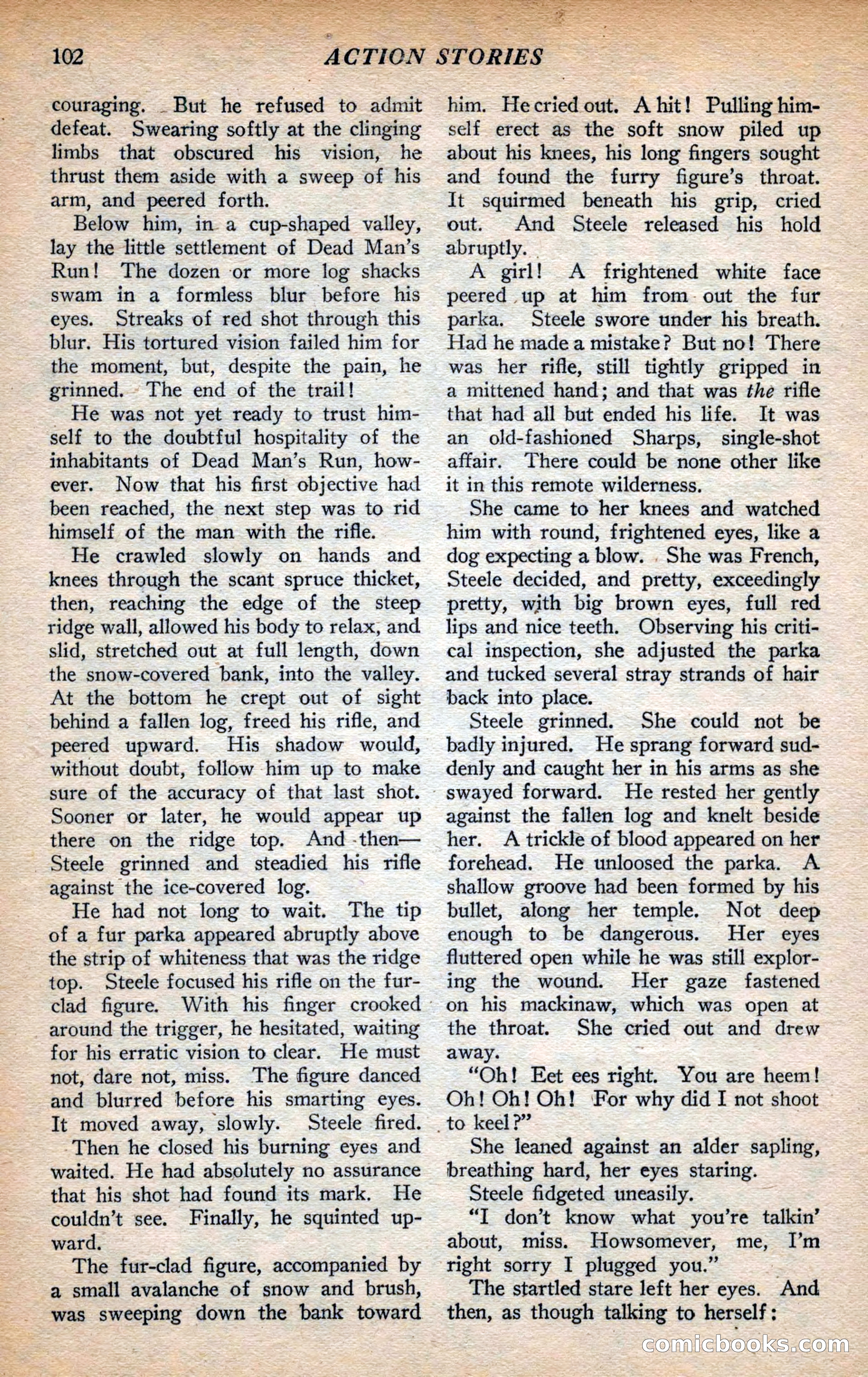Action Stories, September 1926 — page 110 of 148