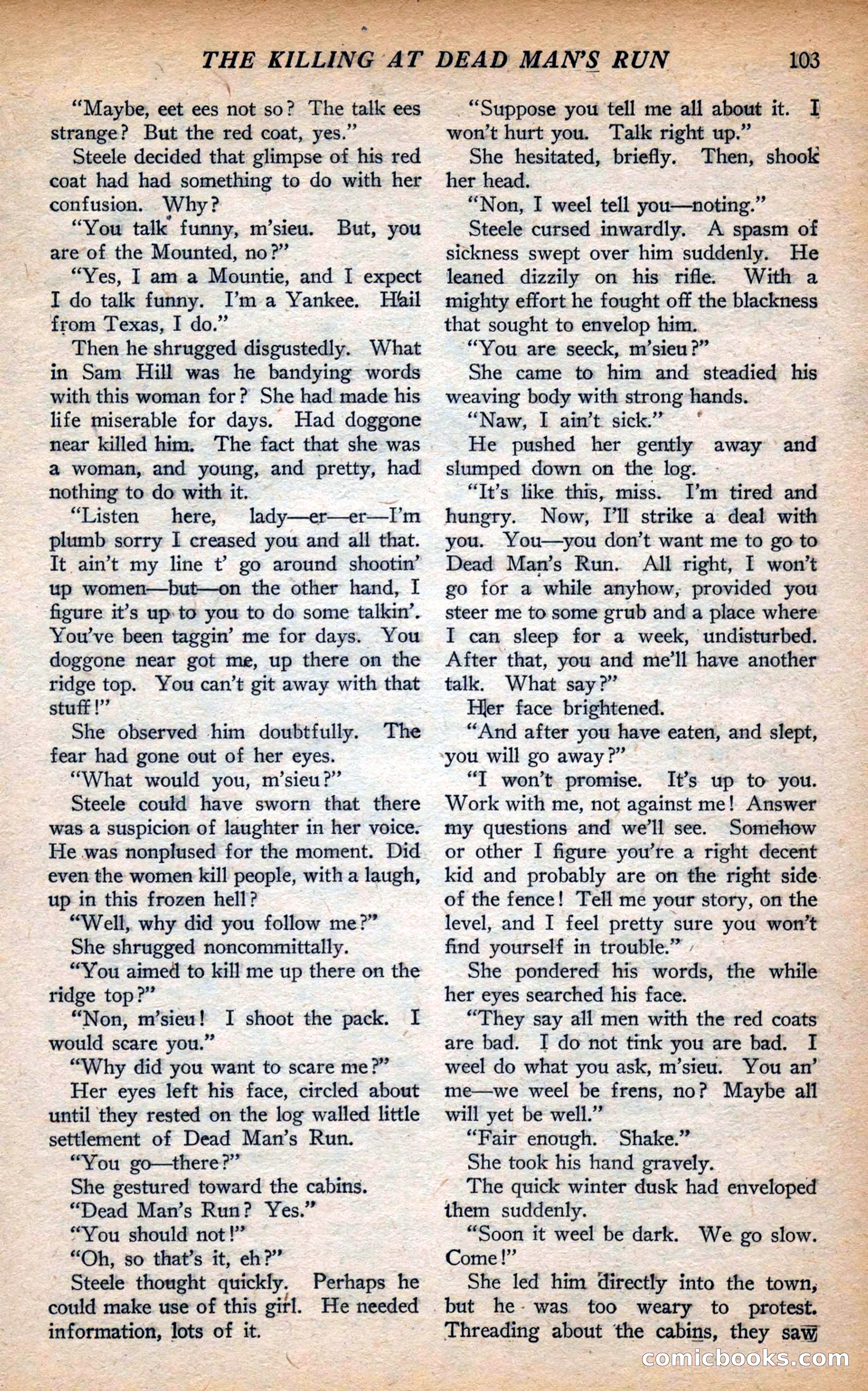 Action Stories, September 1926 — page 111 of 148