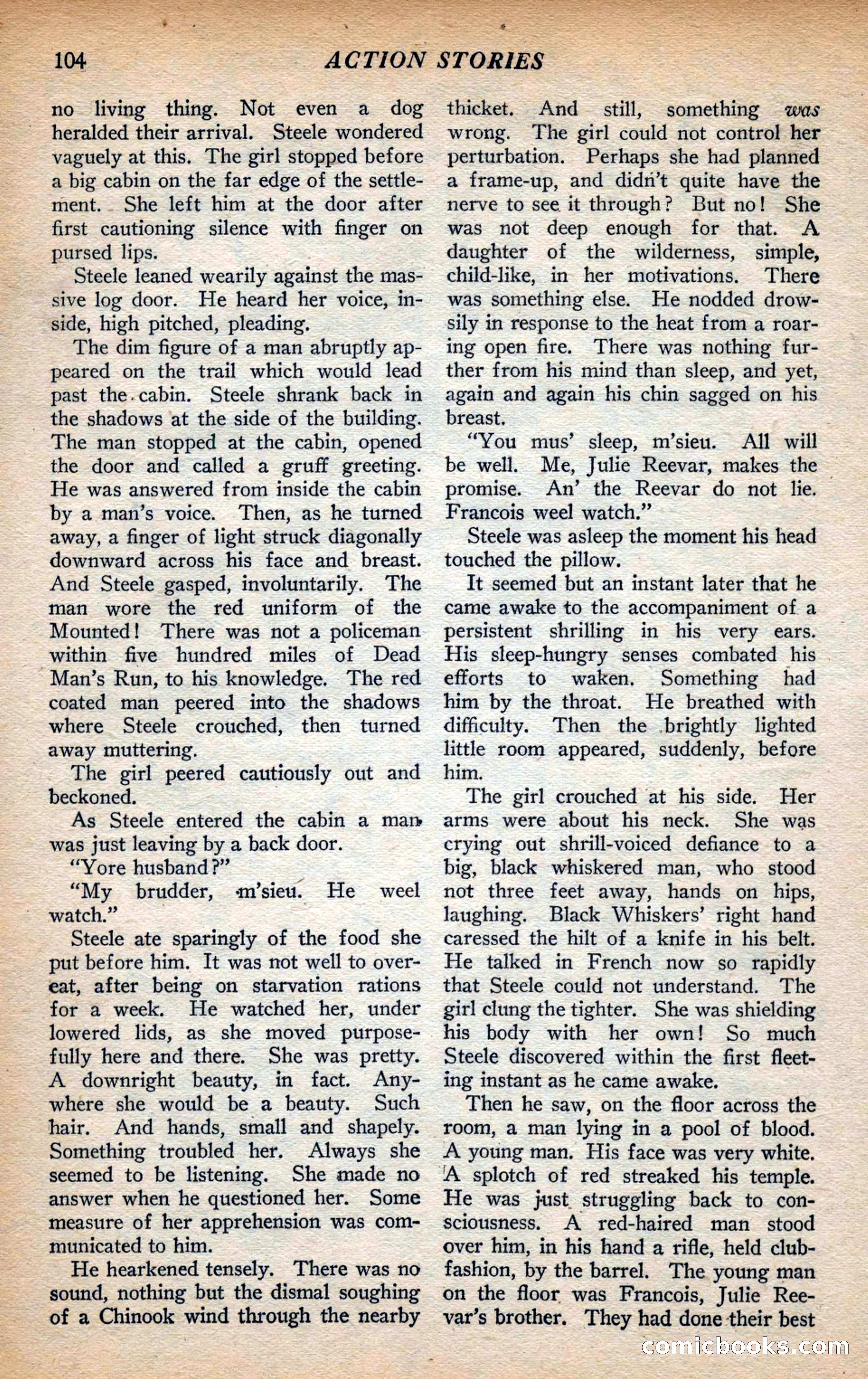 Action Stories, September 1926 — page 112 of 148