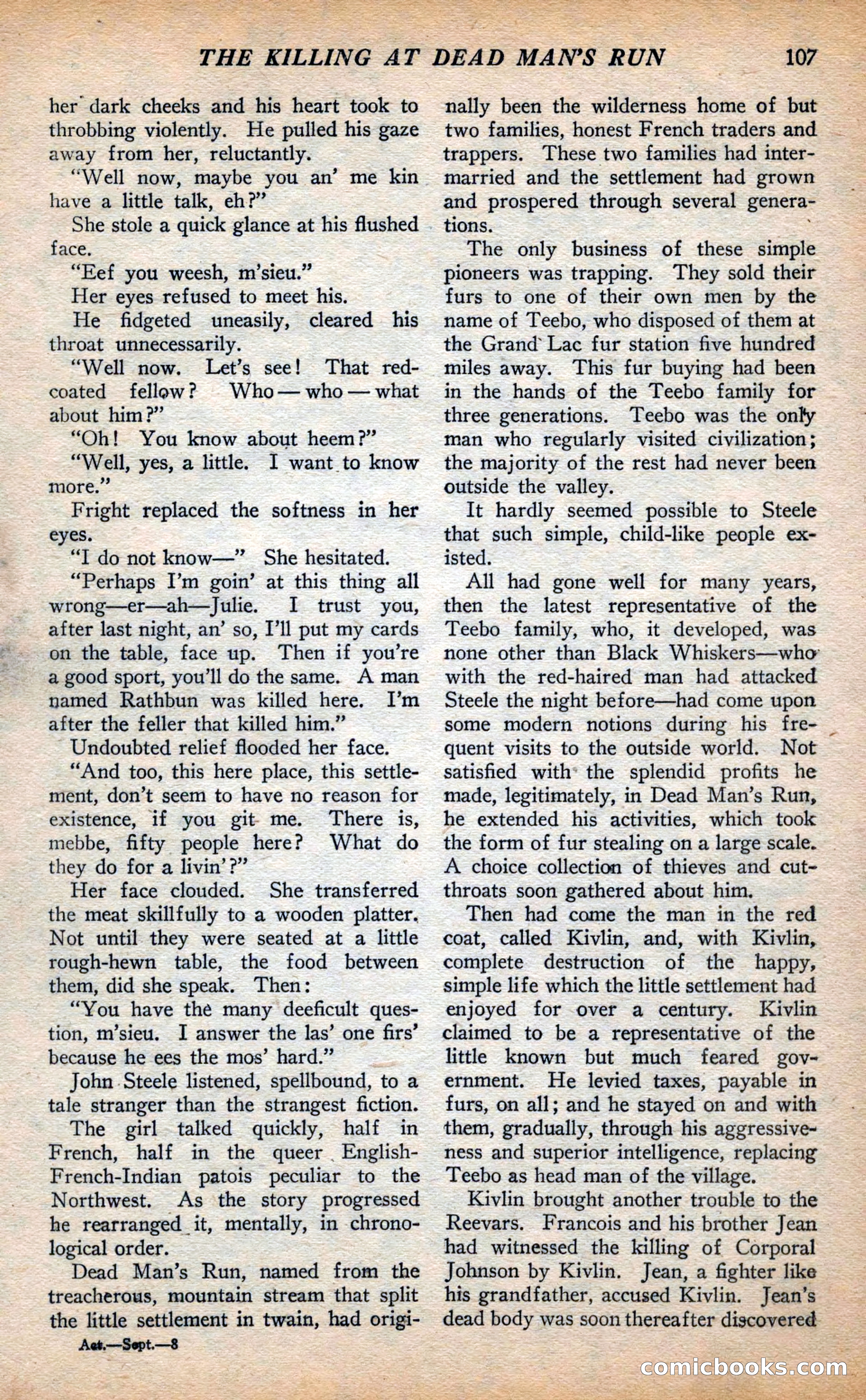 Action Stories, September 1926 — page 115 of 148