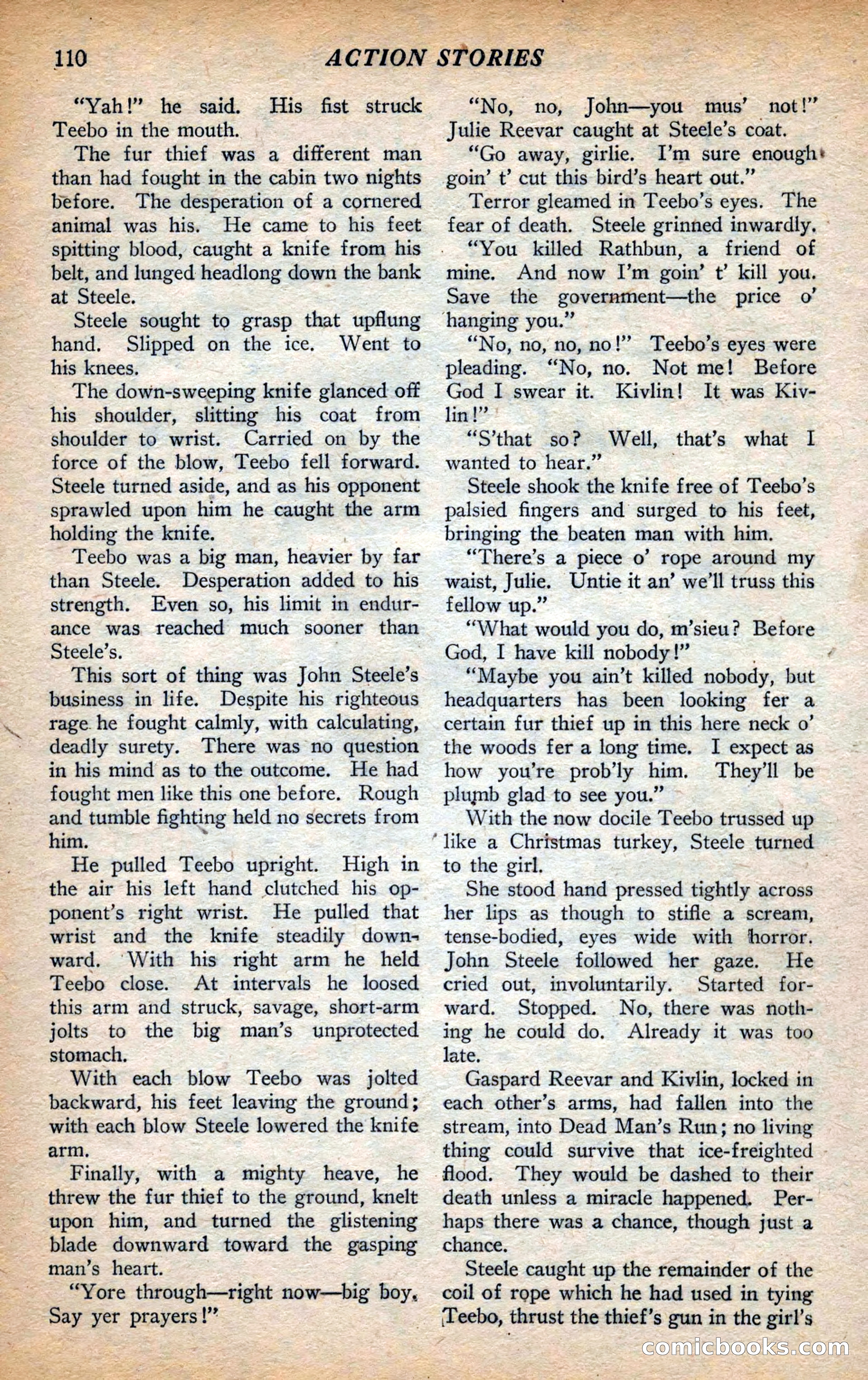 Action Stories, September 1926 — page 118 of 148