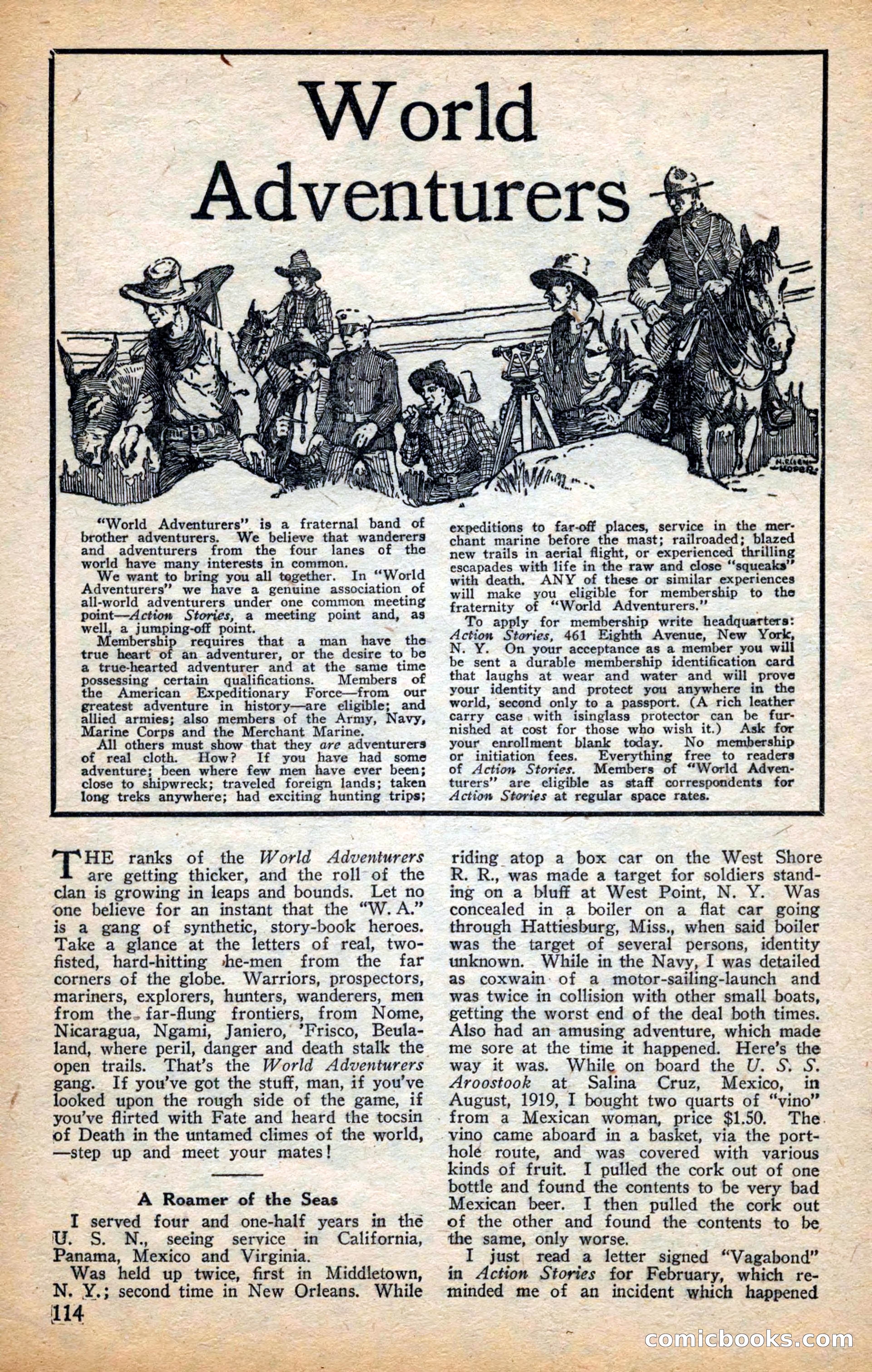 Action Stories, September 1926 — page 122 of 148