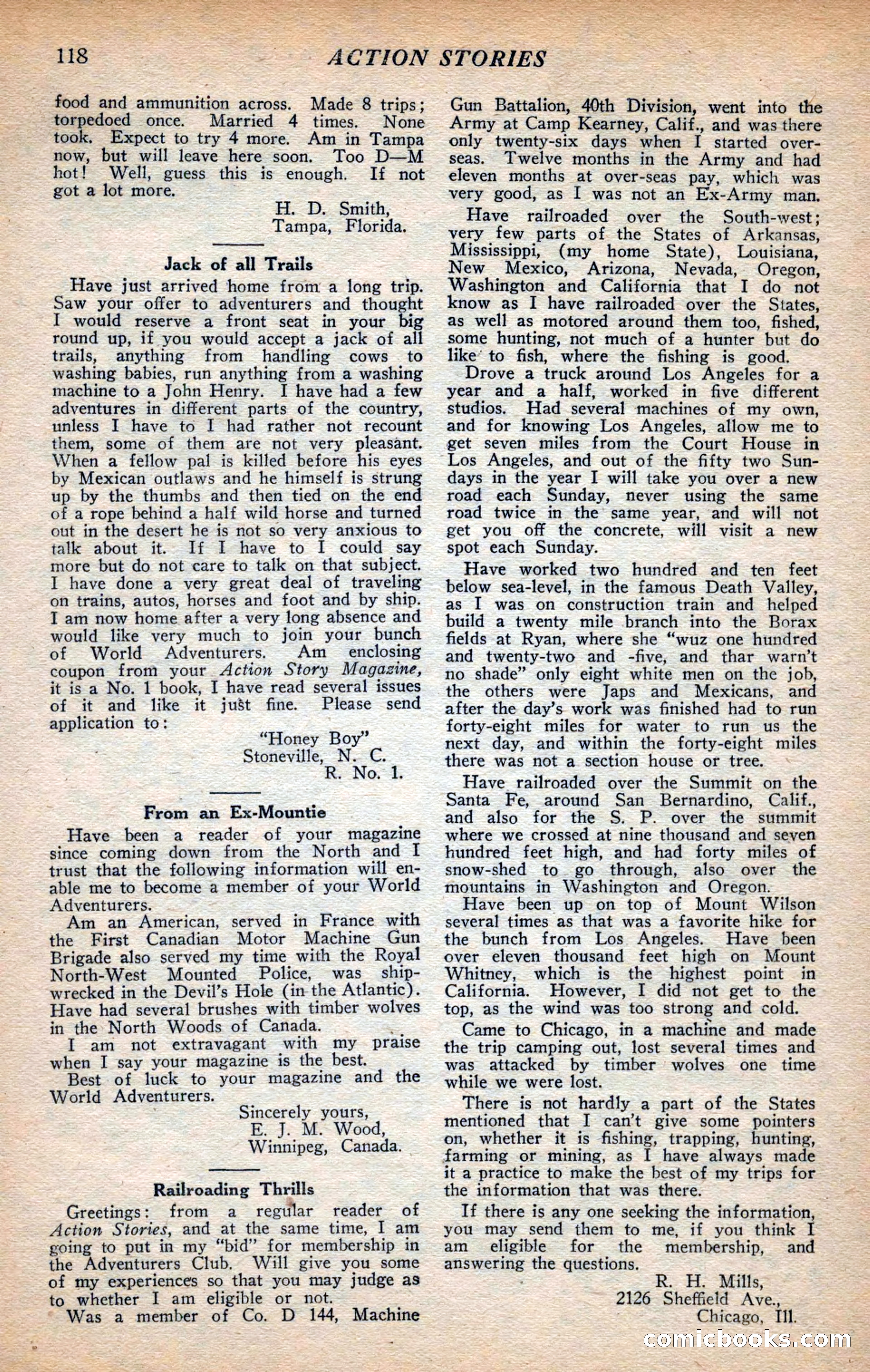 Action Stories, September 1926 — page 126 of 148