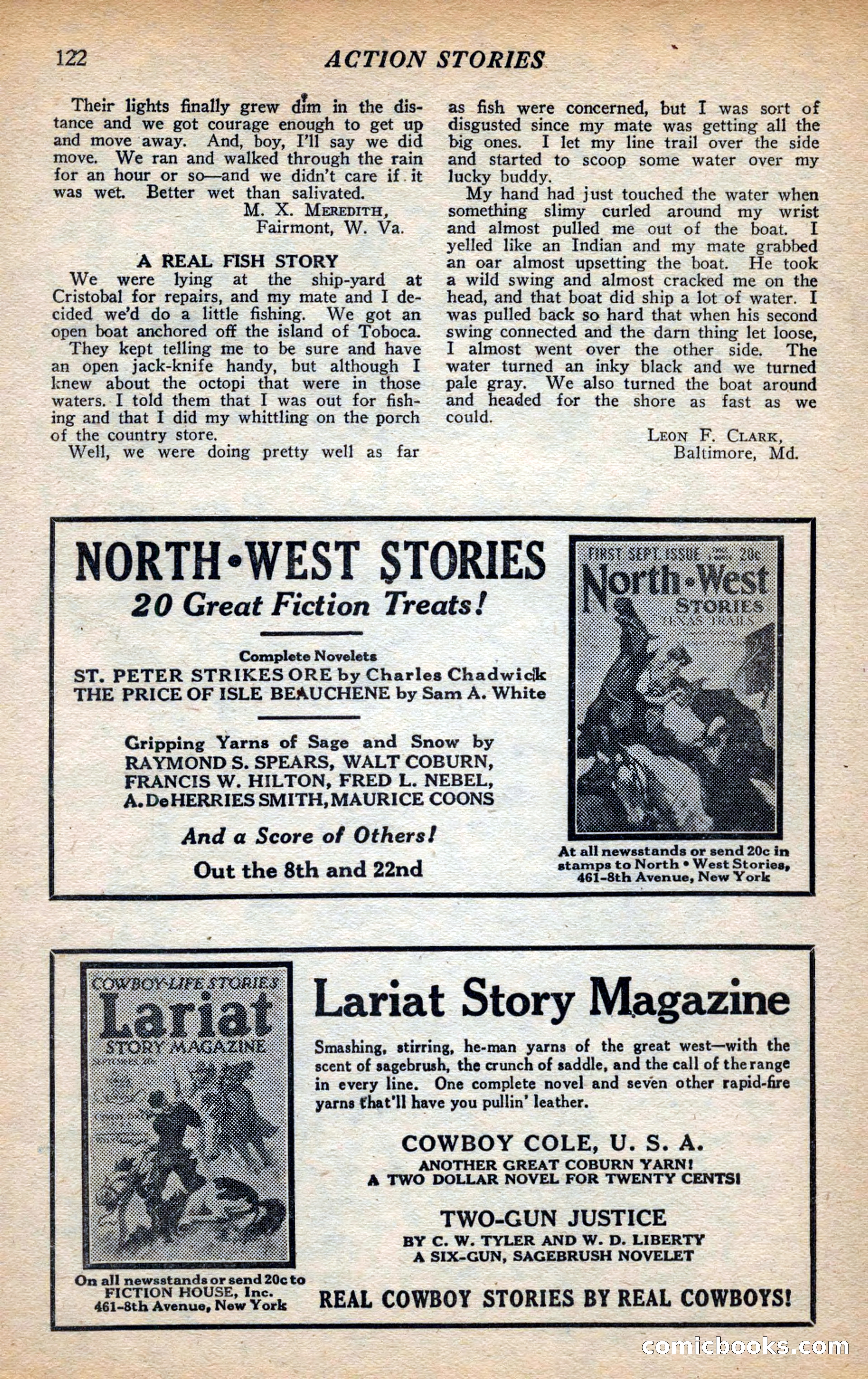 Action Stories, September 1926 — page 130 of 148