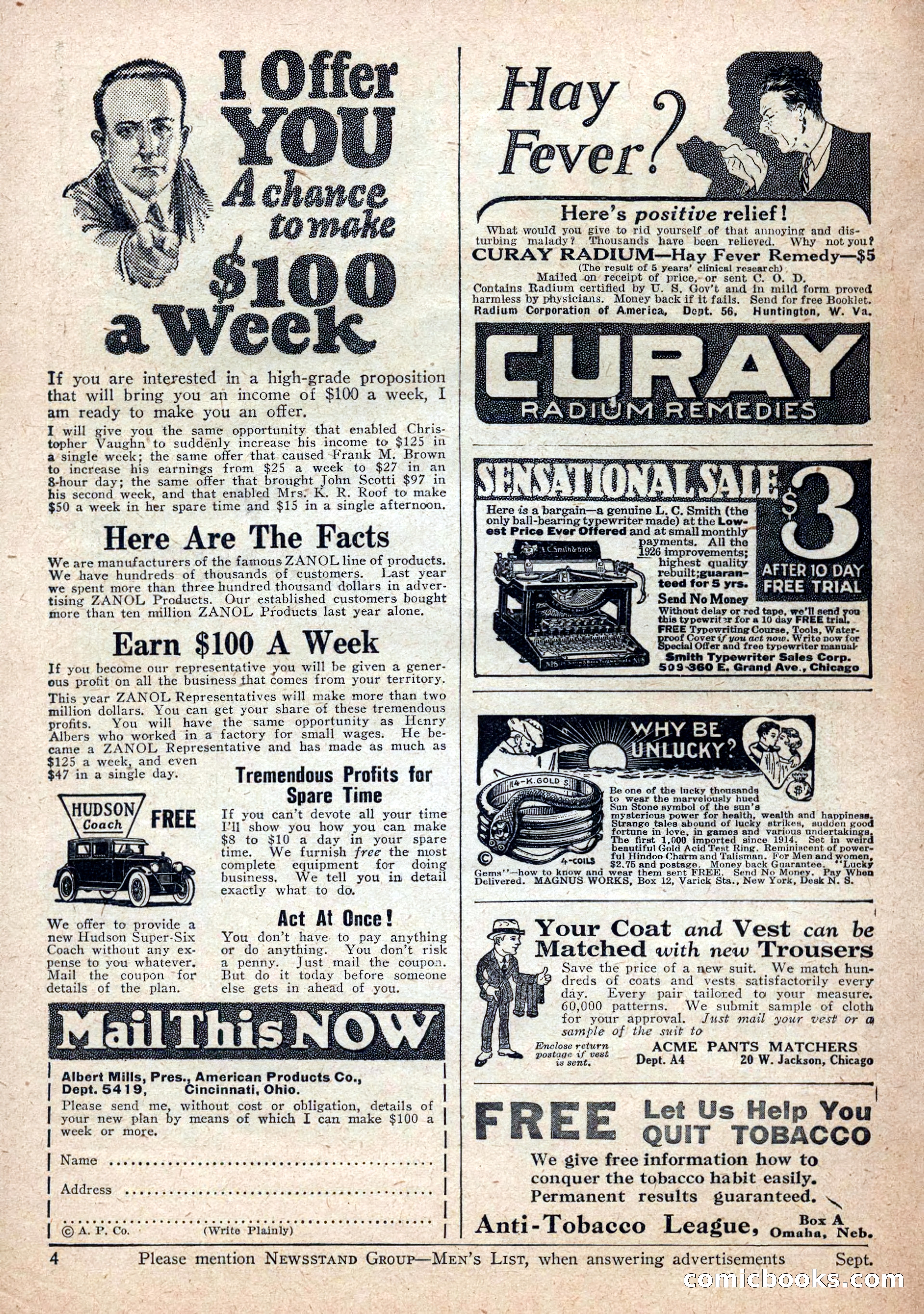Action Stories, September 1926 — page 134 of 148