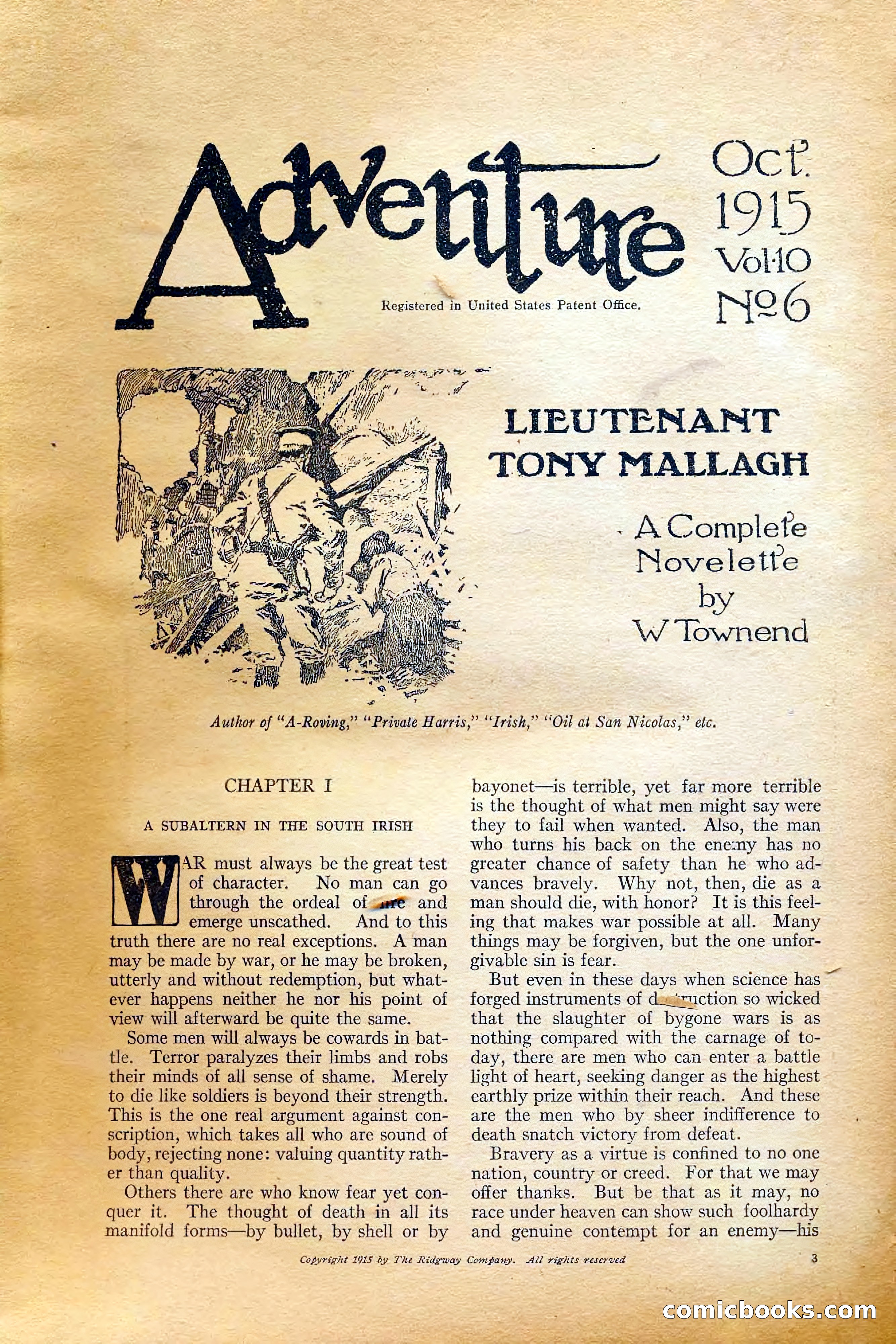 Adventure Magazine, October 1915 — page 5 of 228