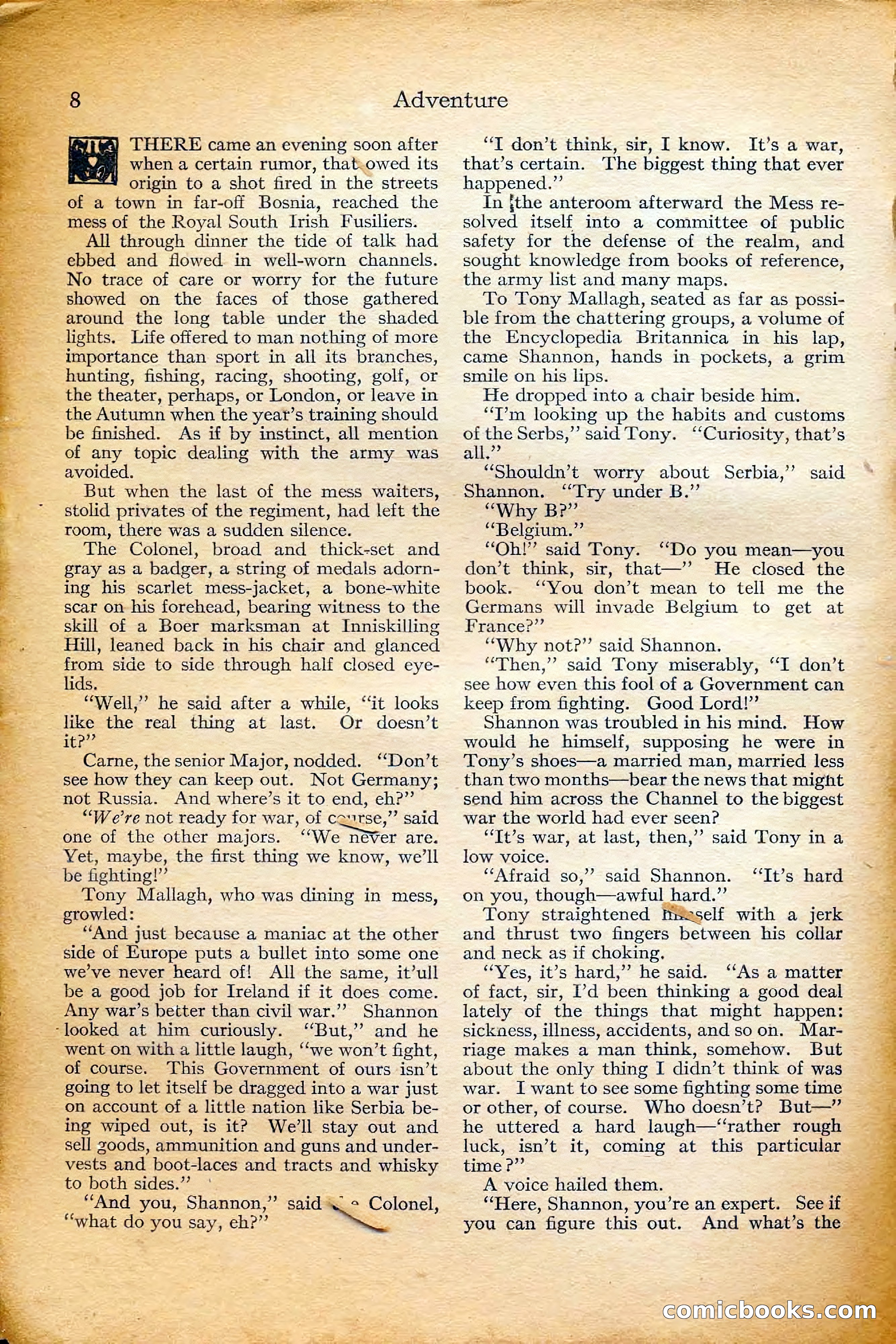 Adventure Magazine, October 1915 — page 10 of 228