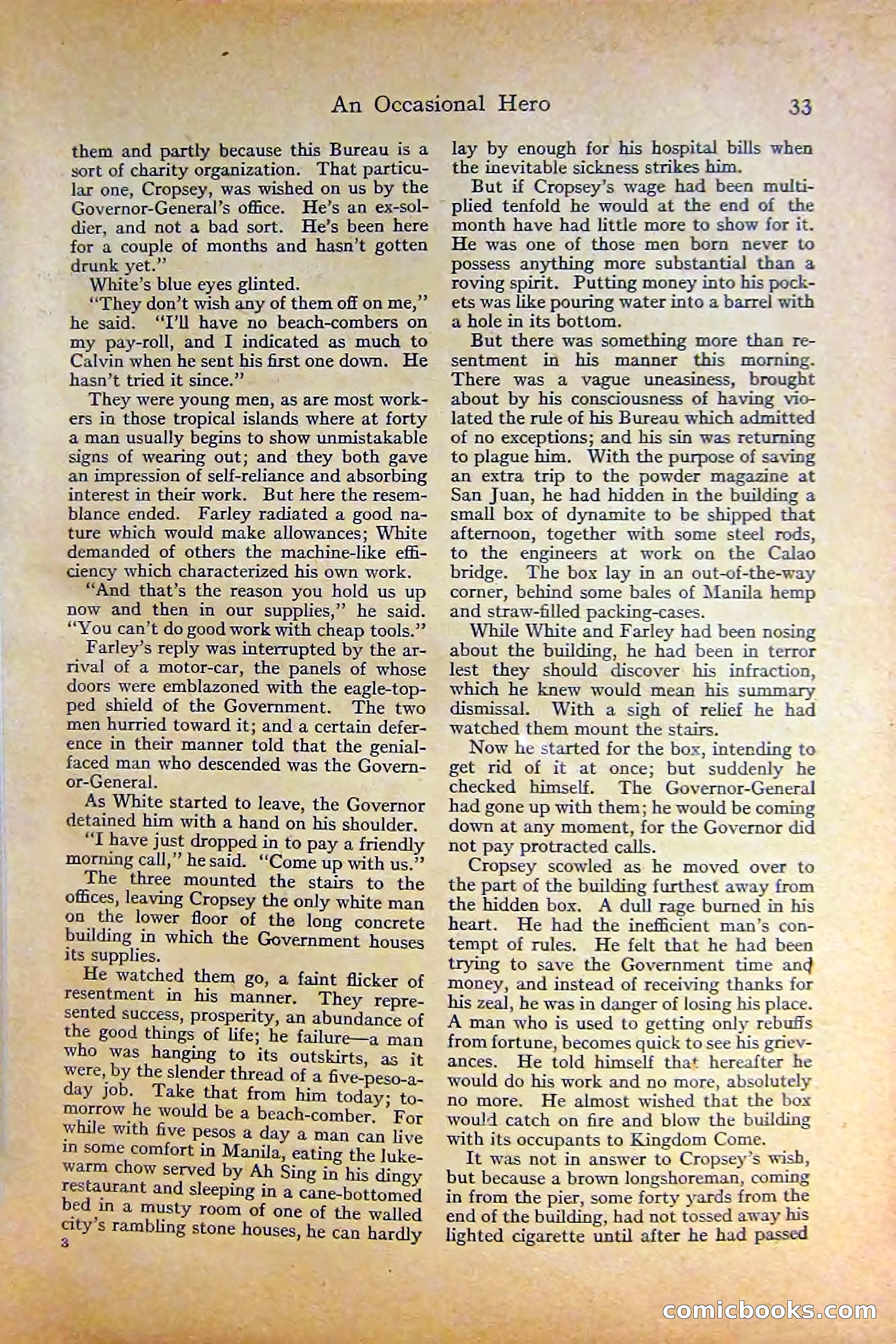 Adventure Magazine, October 1915 — page 35 of 228