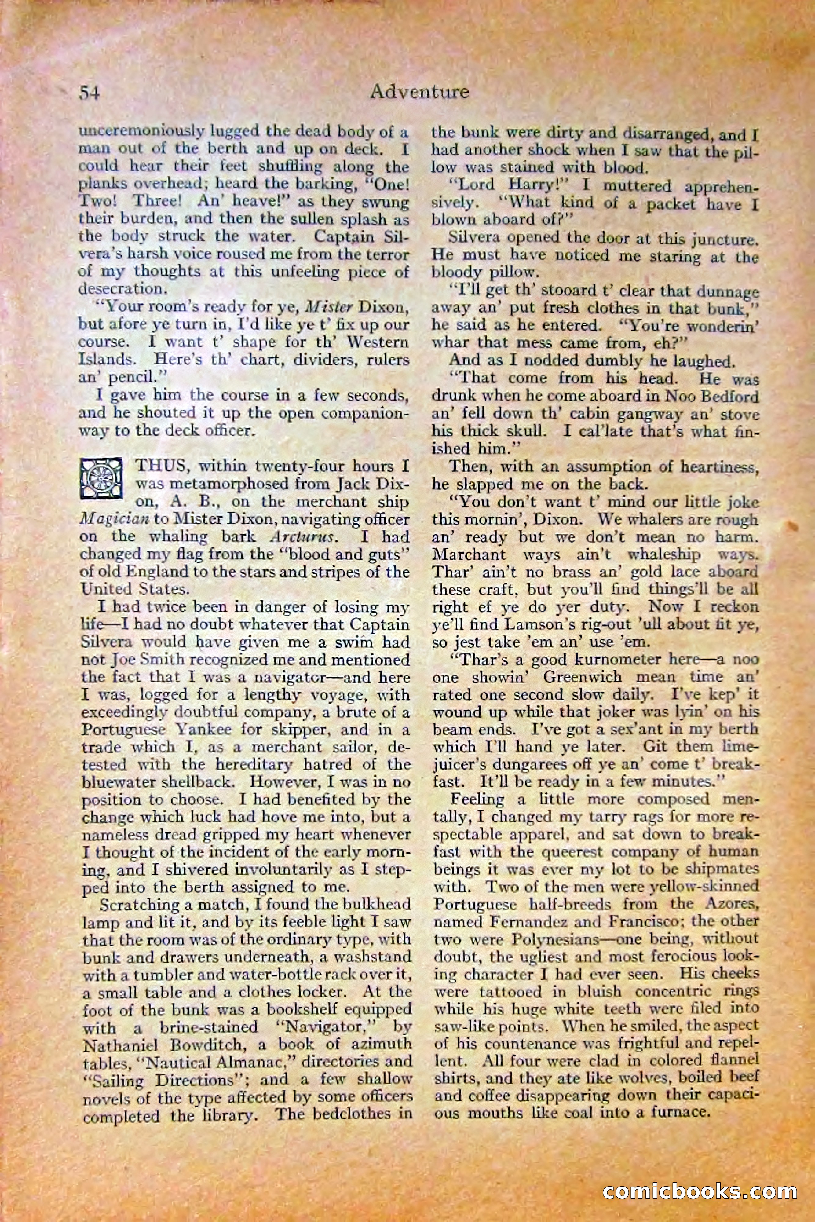 Adventure Magazine, October 1915 — page 56 of 228