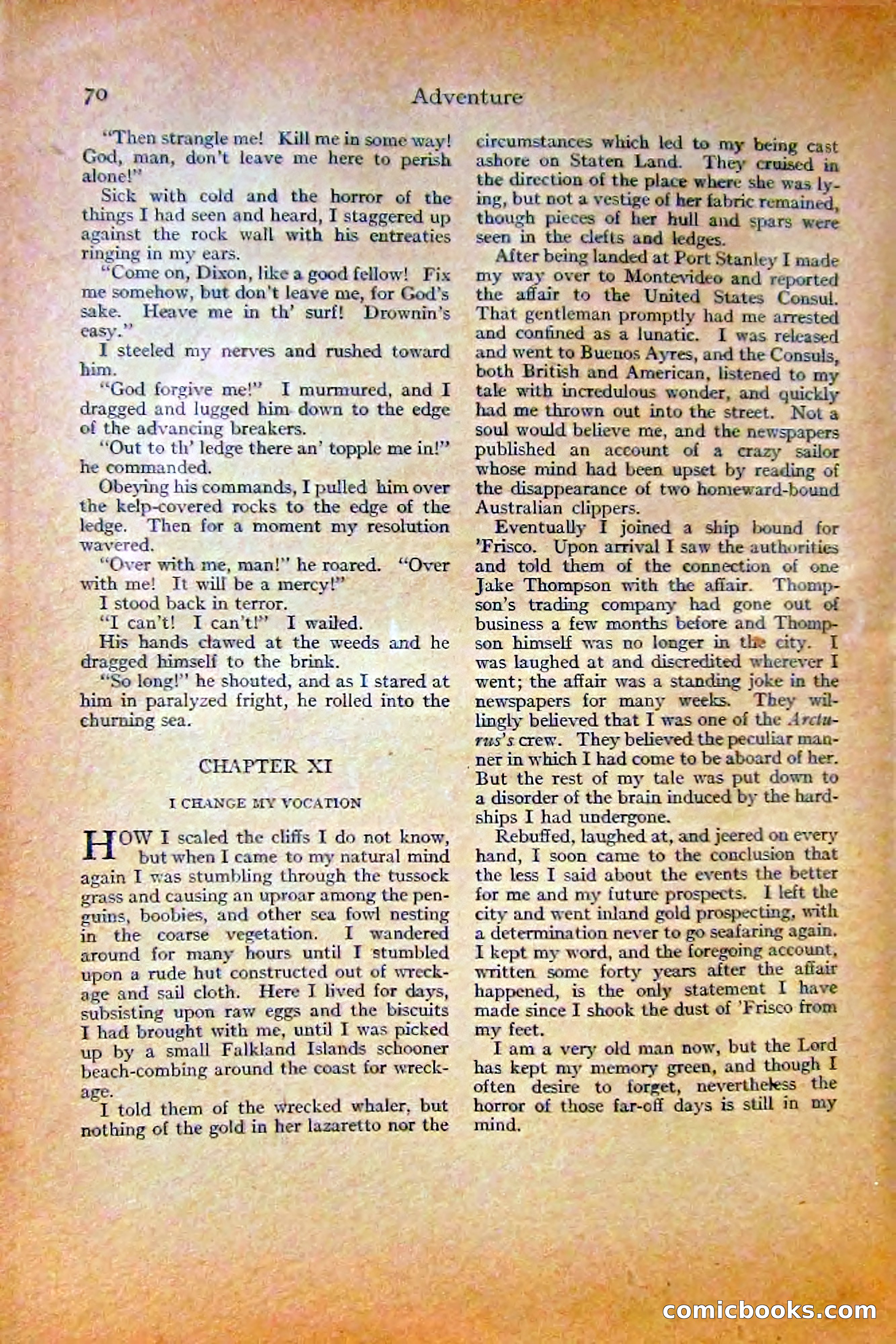 Adventure Magazine, October 1915 — page 72 of 228