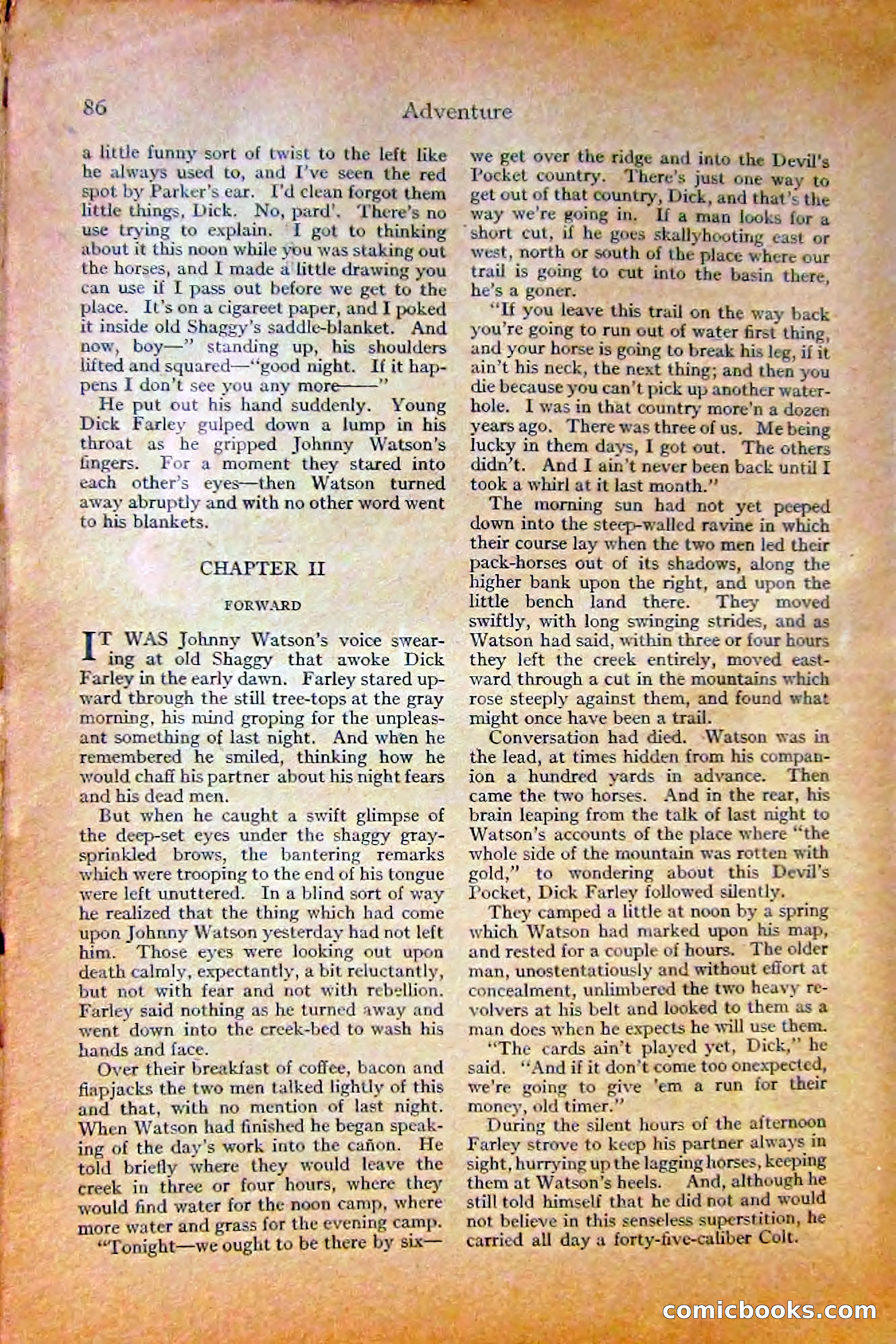 Adventure Magazine, October 1915 — page 88 of 228