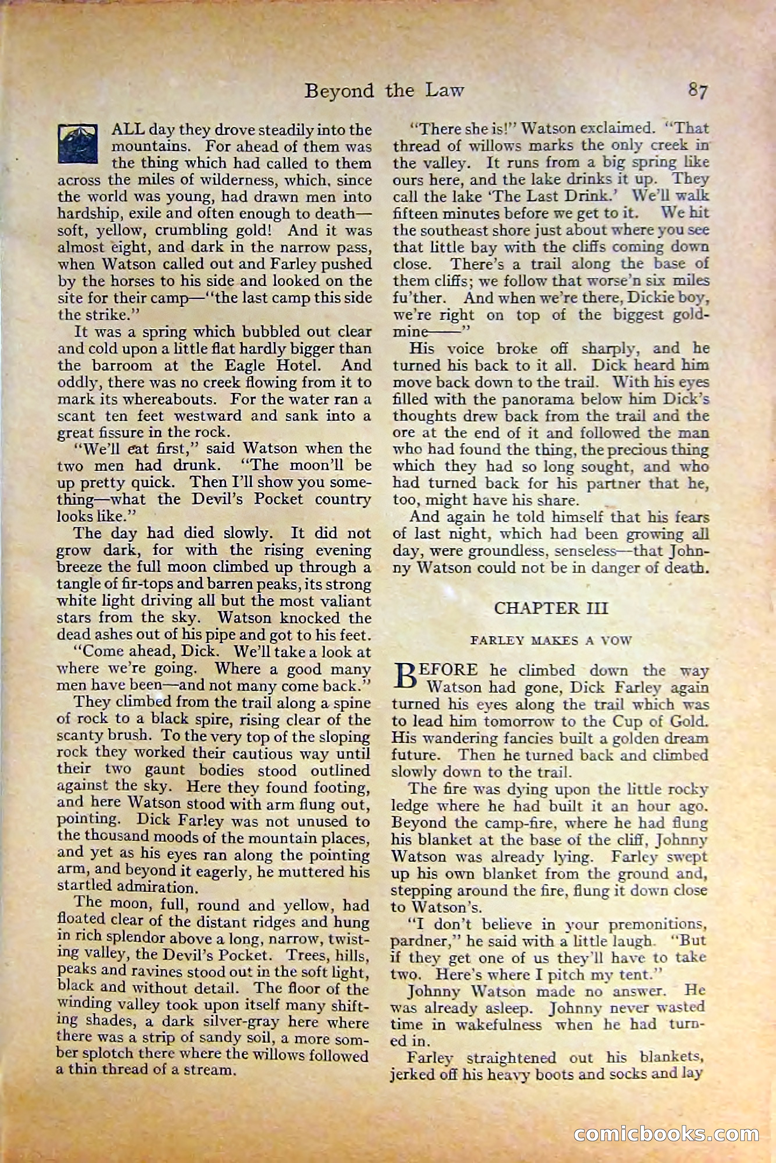 Adventure Magazine, October 1915 — page 89 of 228
