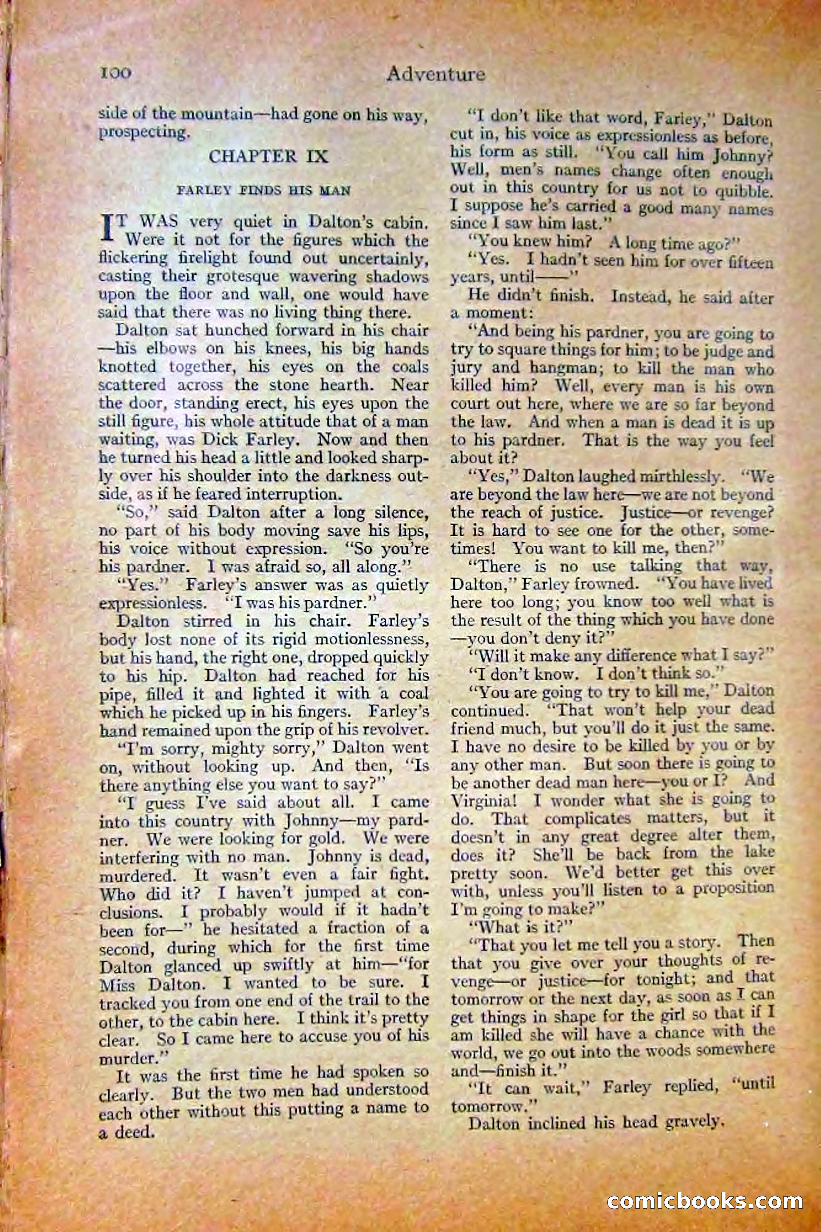 Adventure Magazine, October 1915 — page 102 of 228