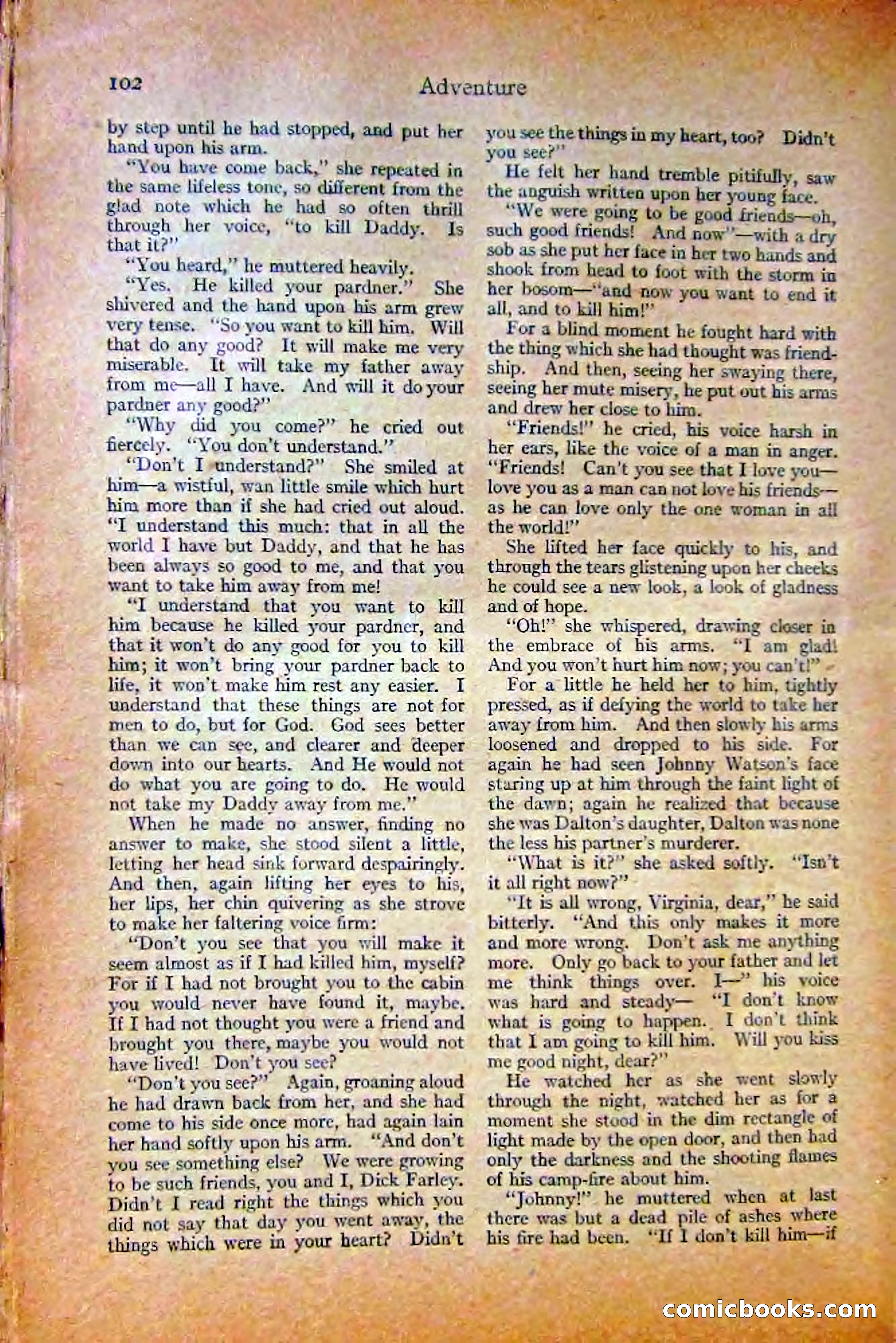 Adventure Magazine, October 1915 — page 104 of 228