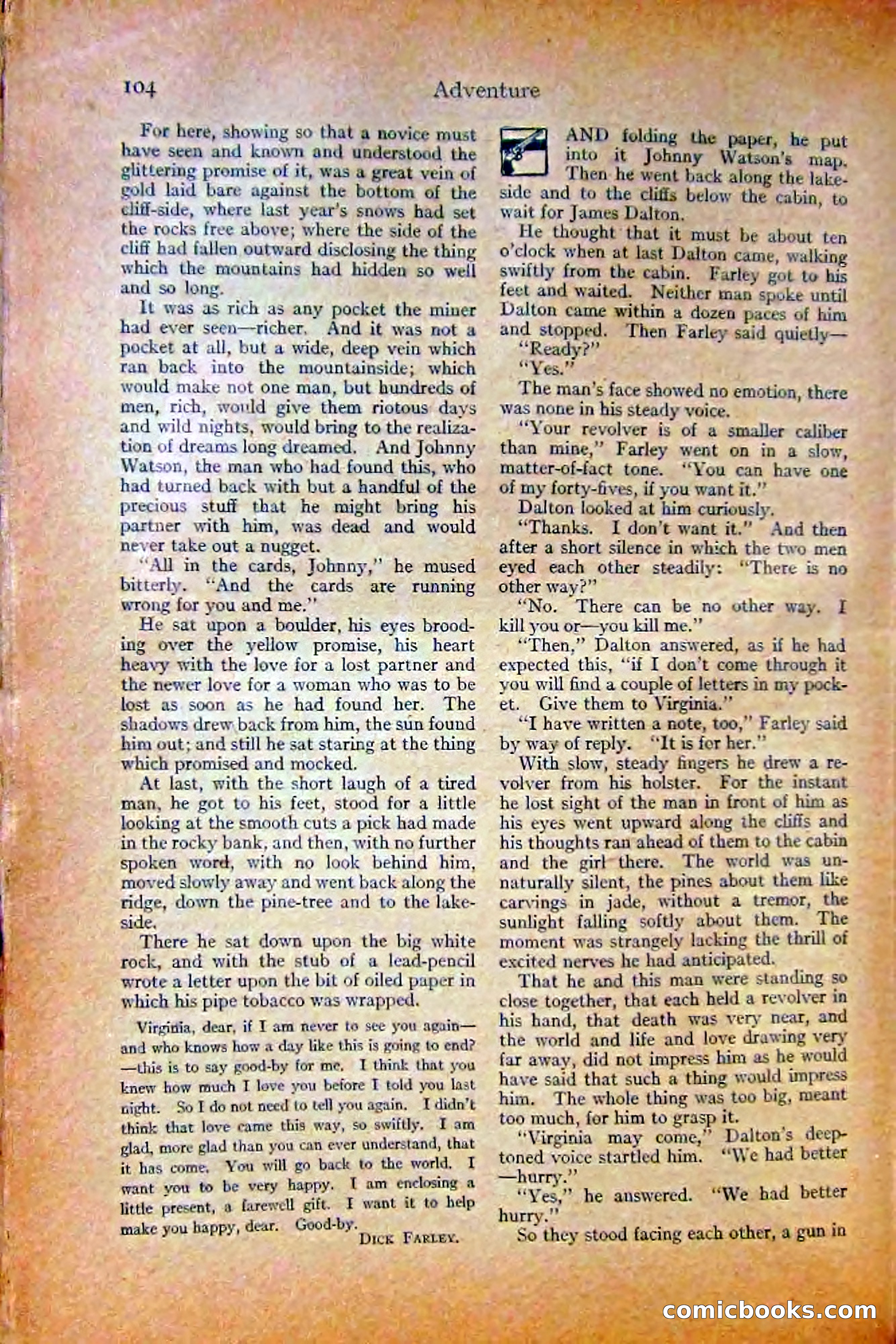 Adventure Magazine, October 1915 — page 106 of 228