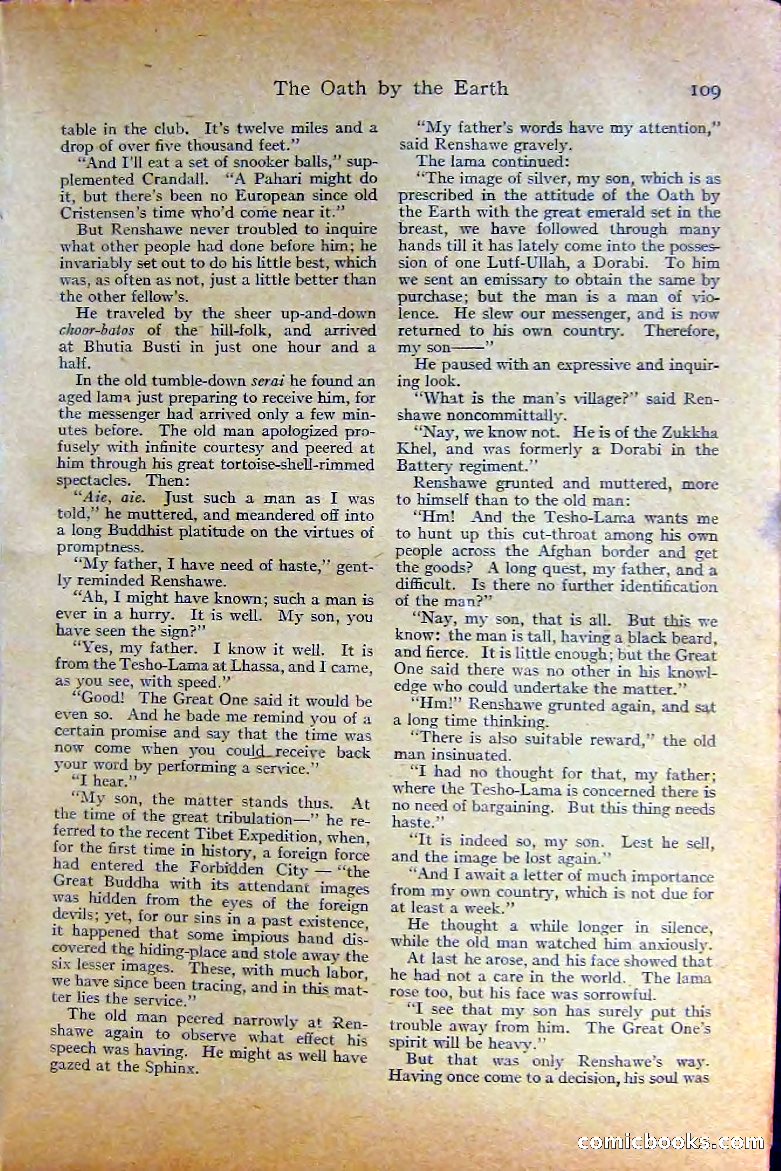 Adventure Magazine, October 1915 — page 111 of 228