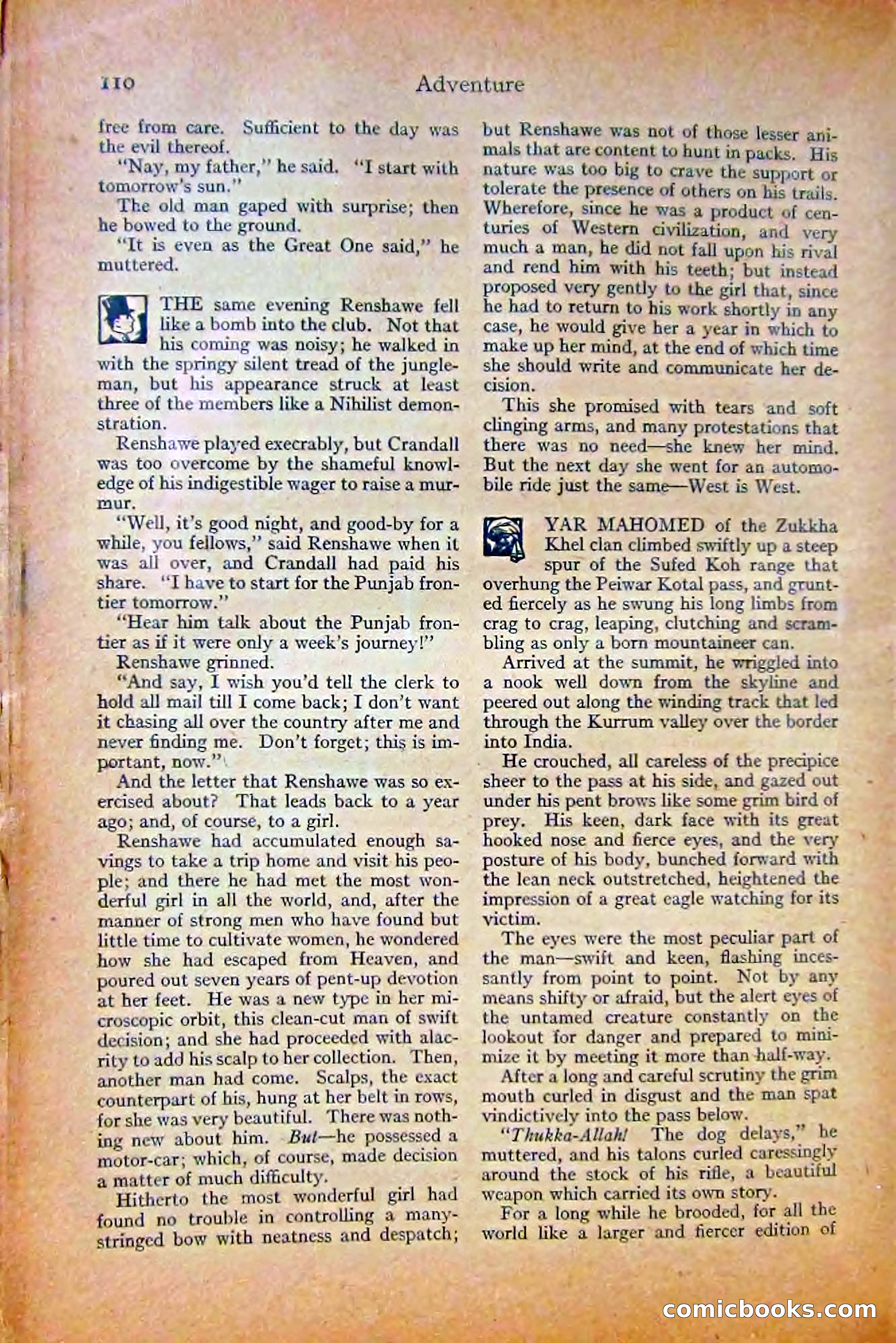 Adventure Magazine, October 1915 — page 112 of 228