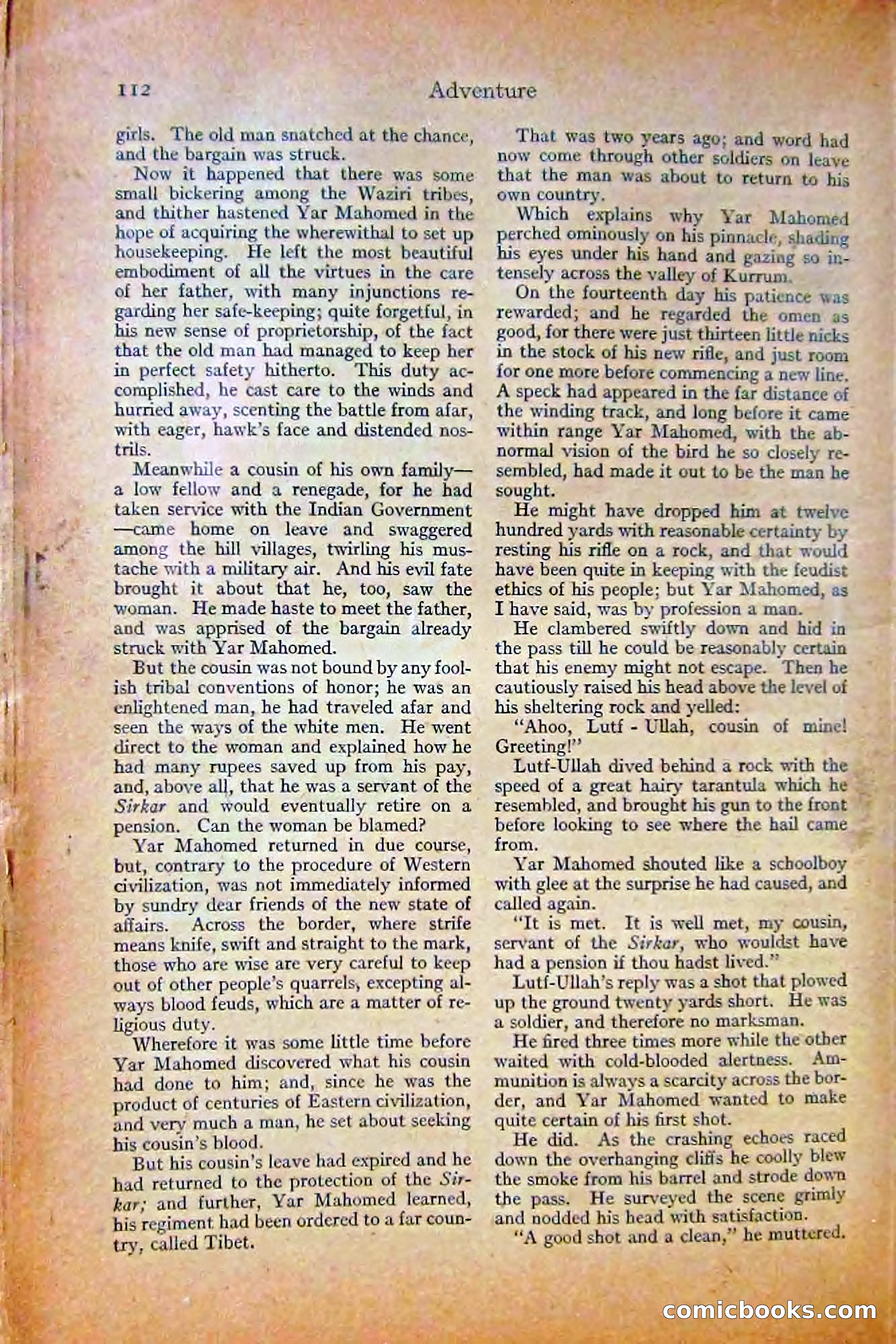 Adventure Magazine, October 1915 — page 114 of 228