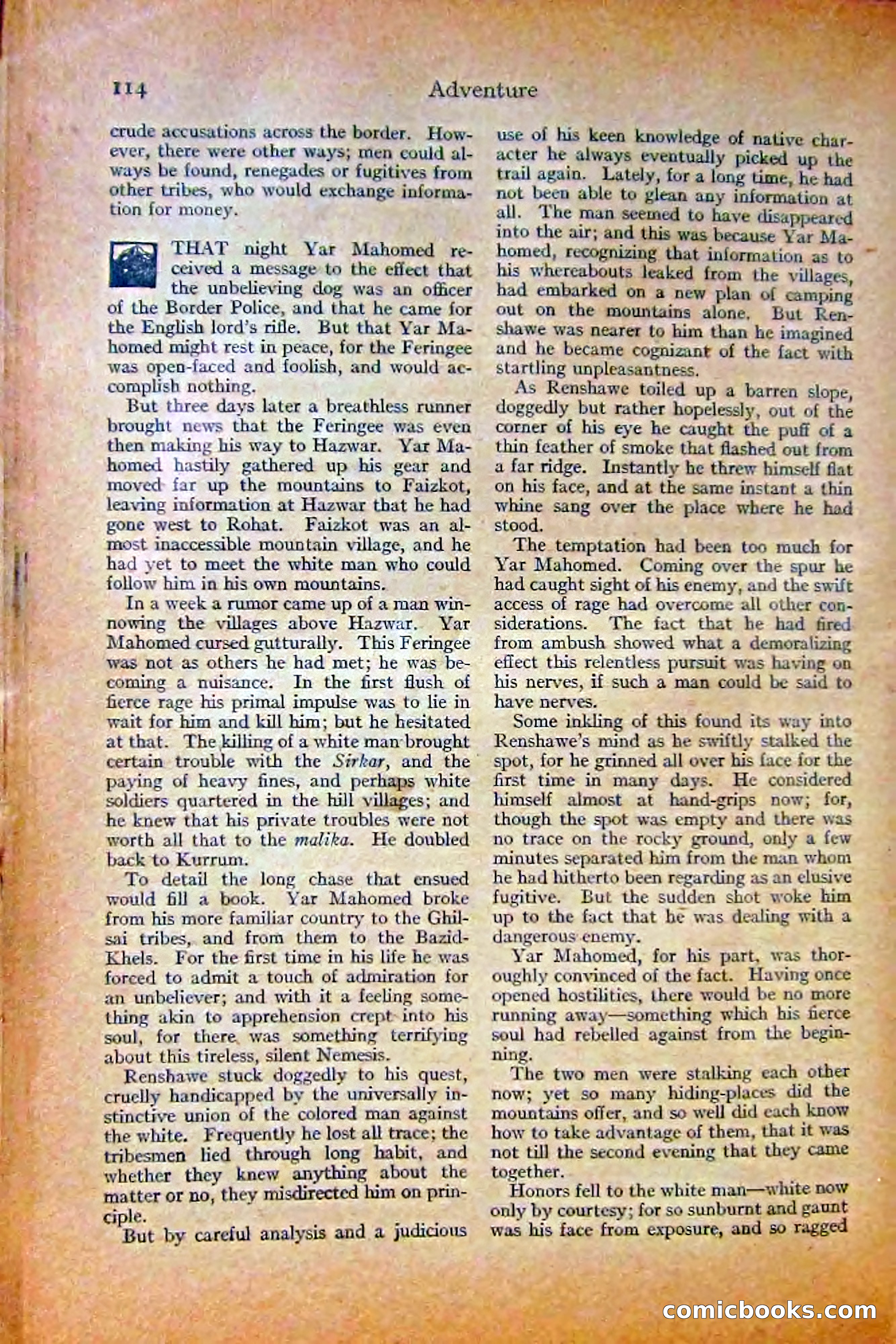 Adventure Magazine, October 1915 — page 116 of 228