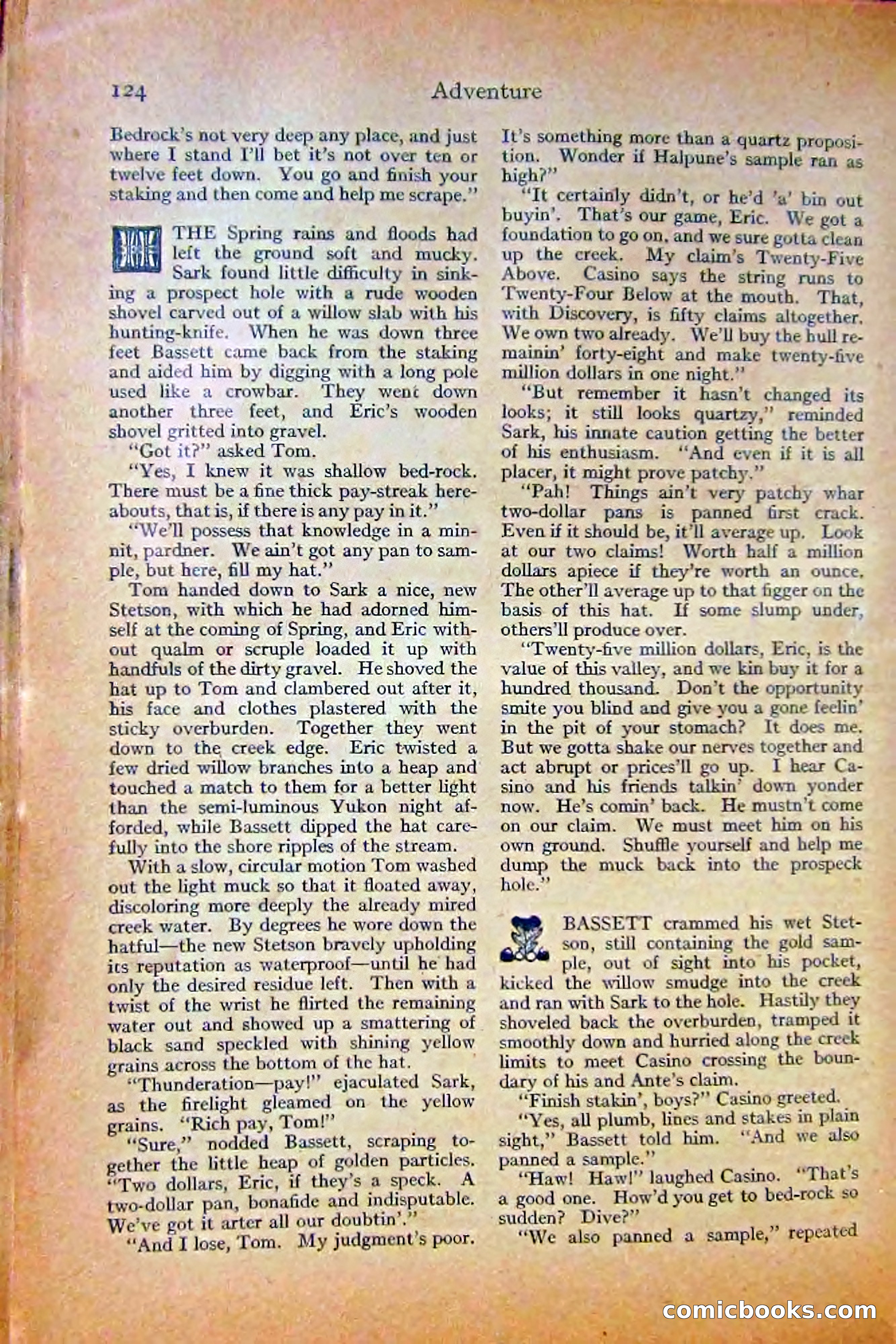 Adventure Magazine, October 1915 — page 126 of 228