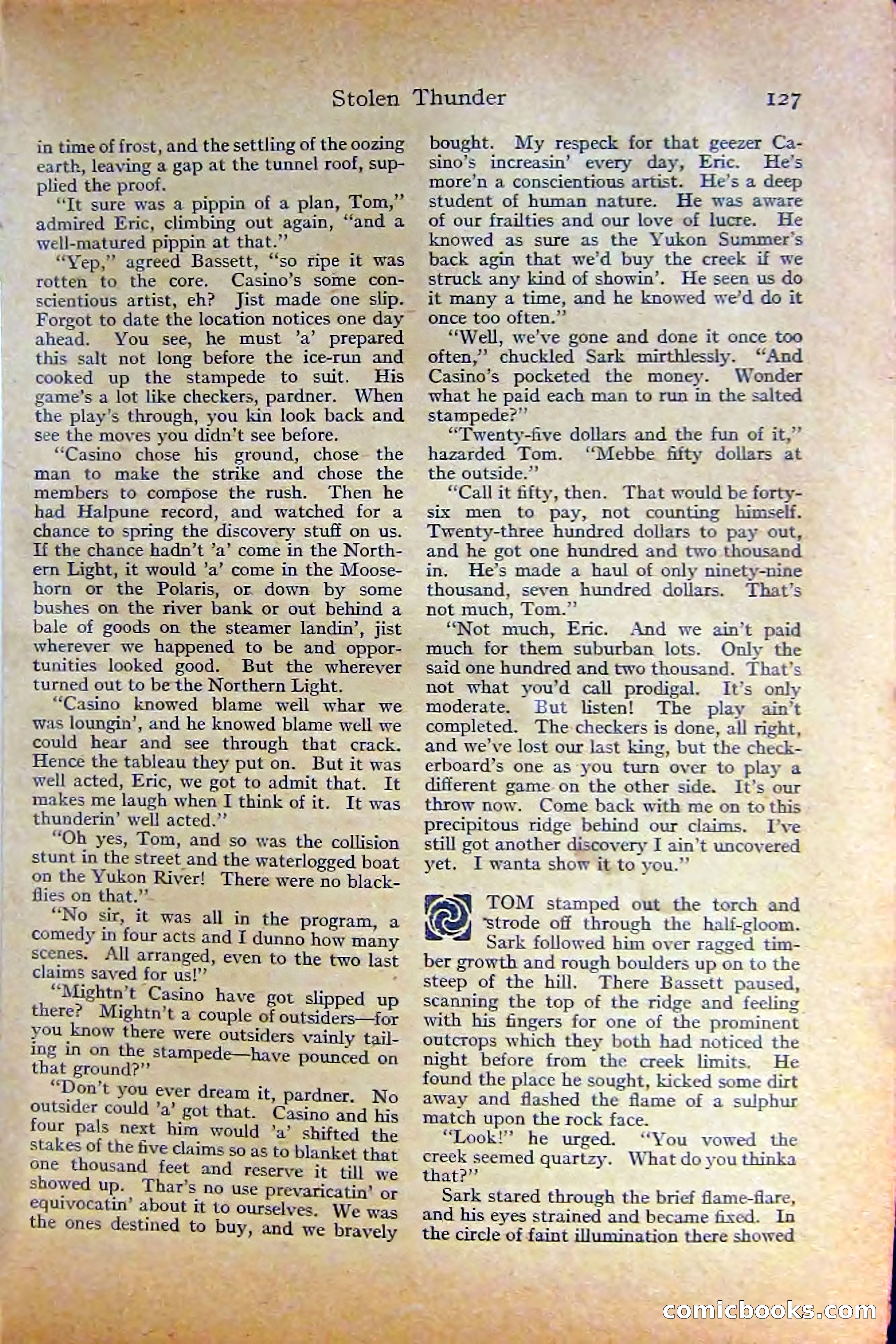 Adventure Magazine, October 1915 — page 129 of 228
