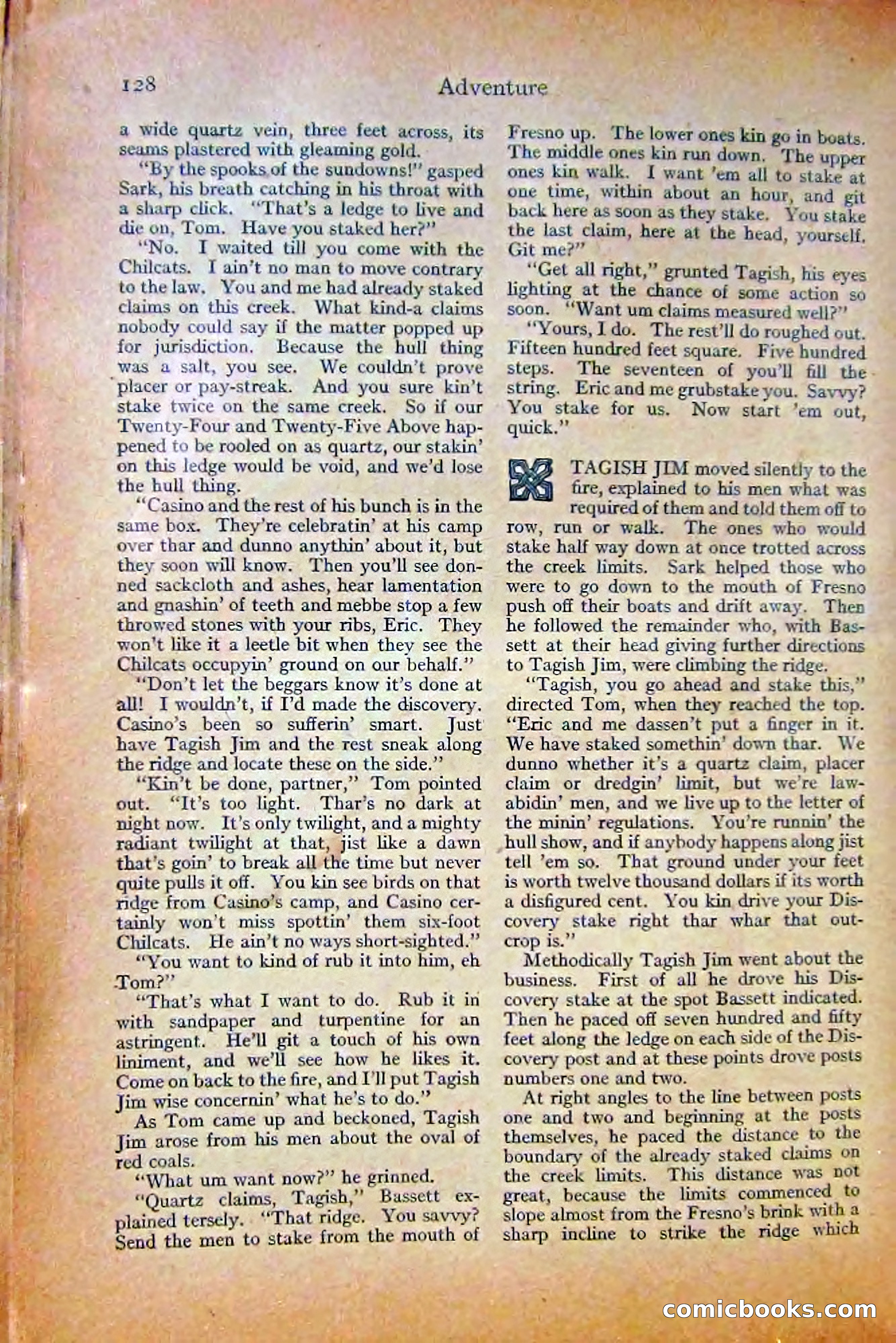 Adventure Magazine, October 1915 — page 130 of 228