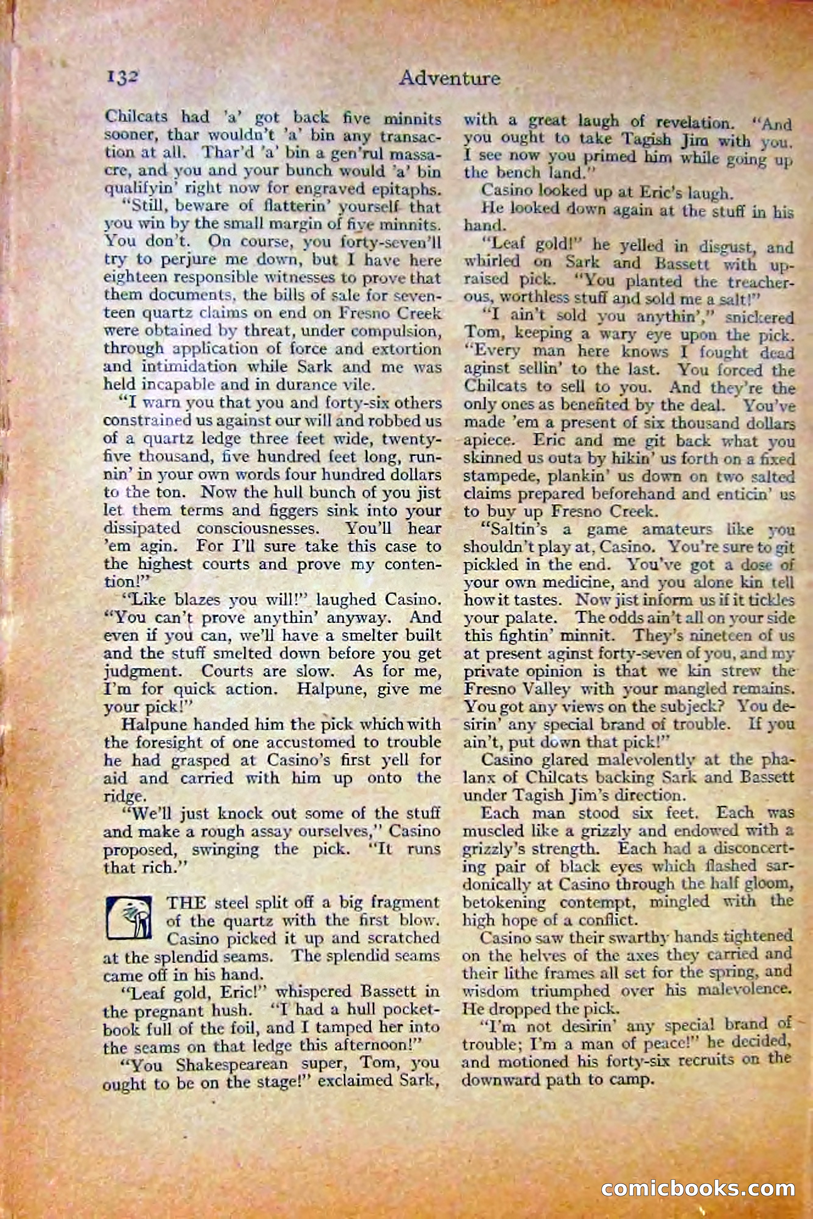 Adventure Magazine, October 1915 — page 134 of 228