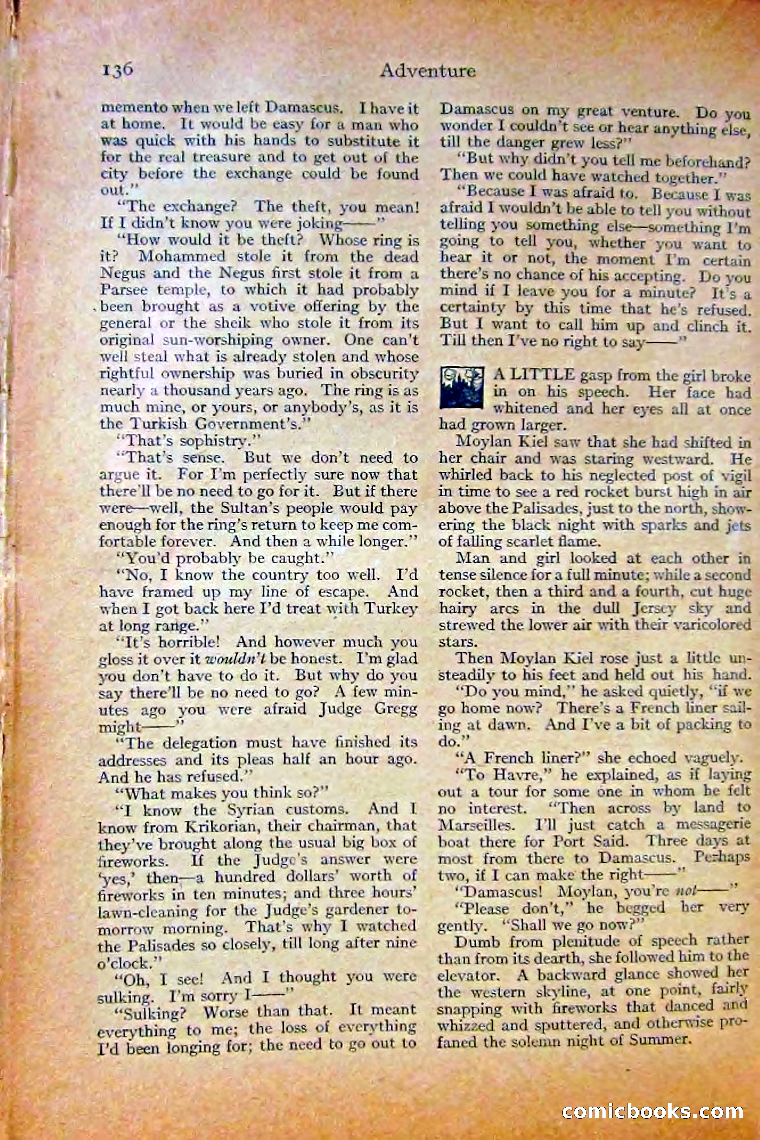Adventure Magazine, October 1915 — page 138 of 228