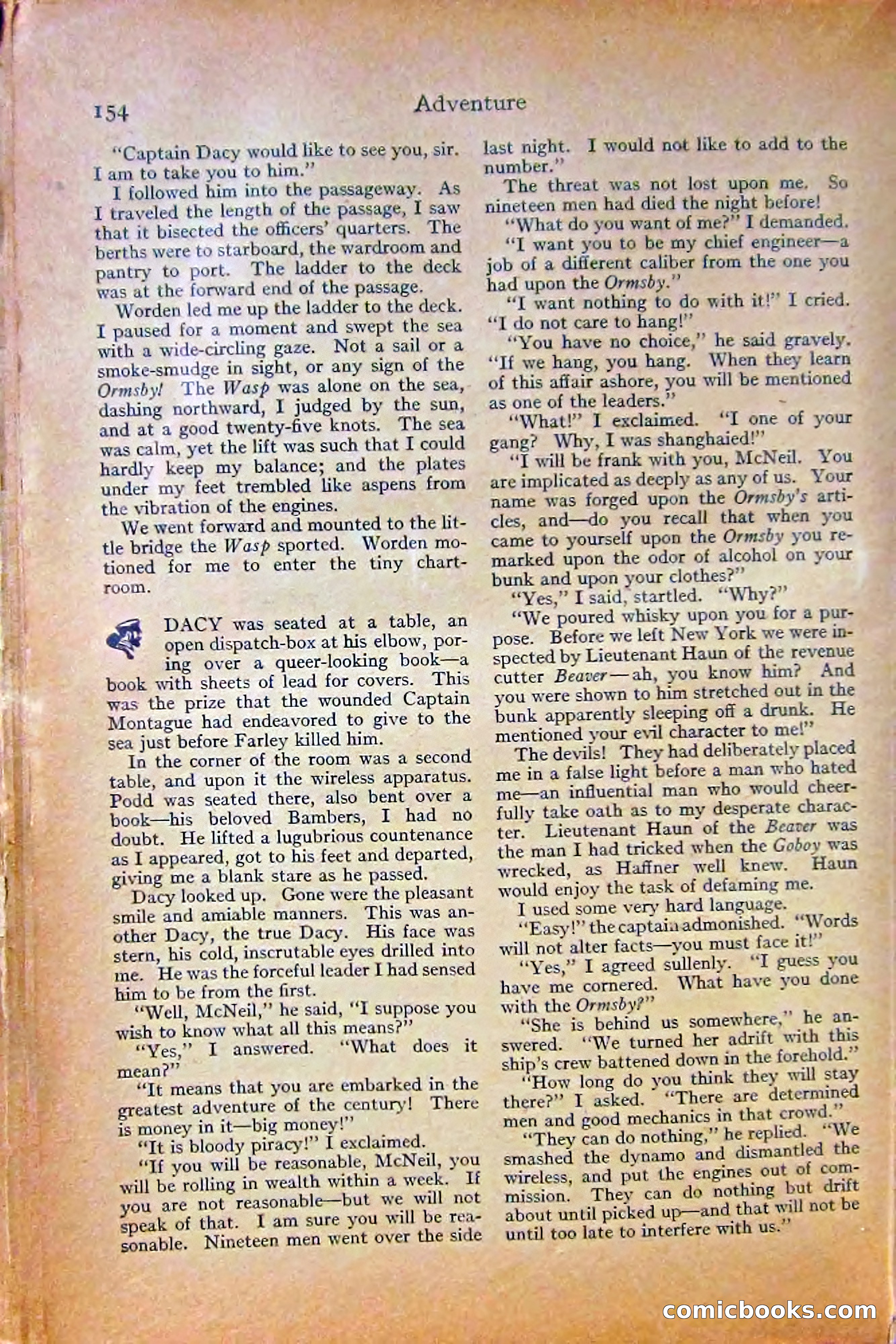 Adventure Magazine, October 1915 — page 156 of 228