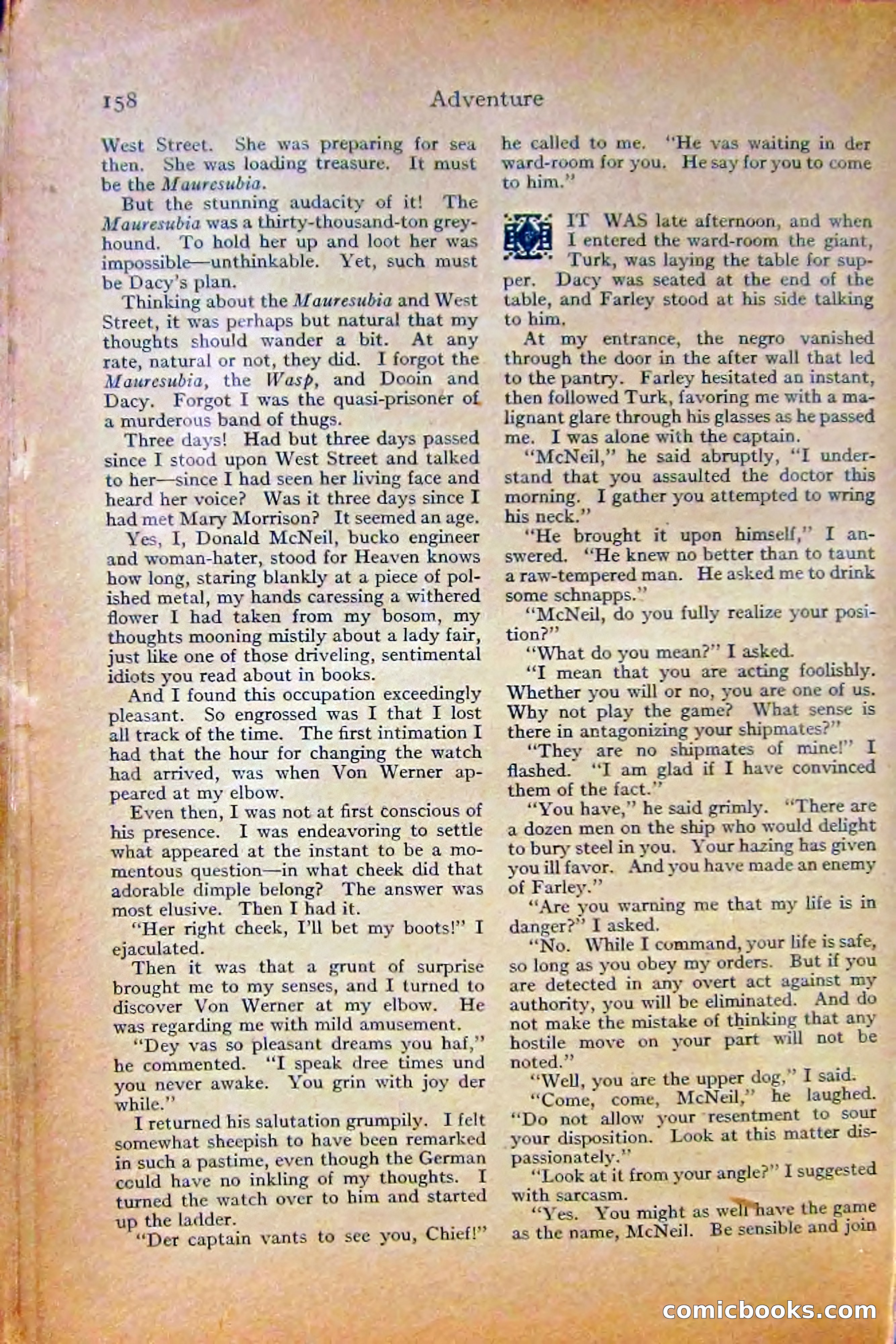 Adventure Magazine, October 1915 — page 160 of 228