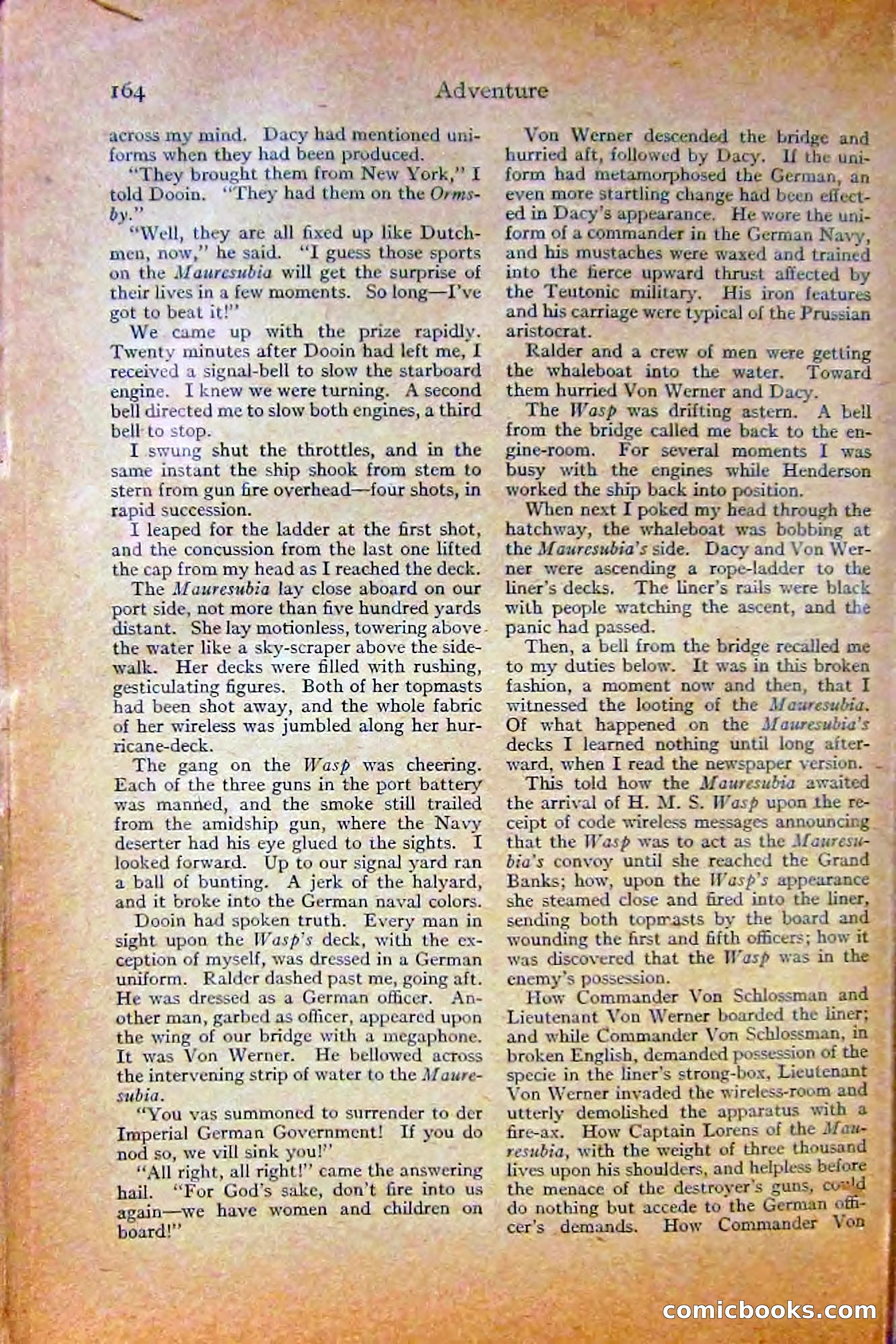 Adventure Magazine, October 1915 — page 166 of 228