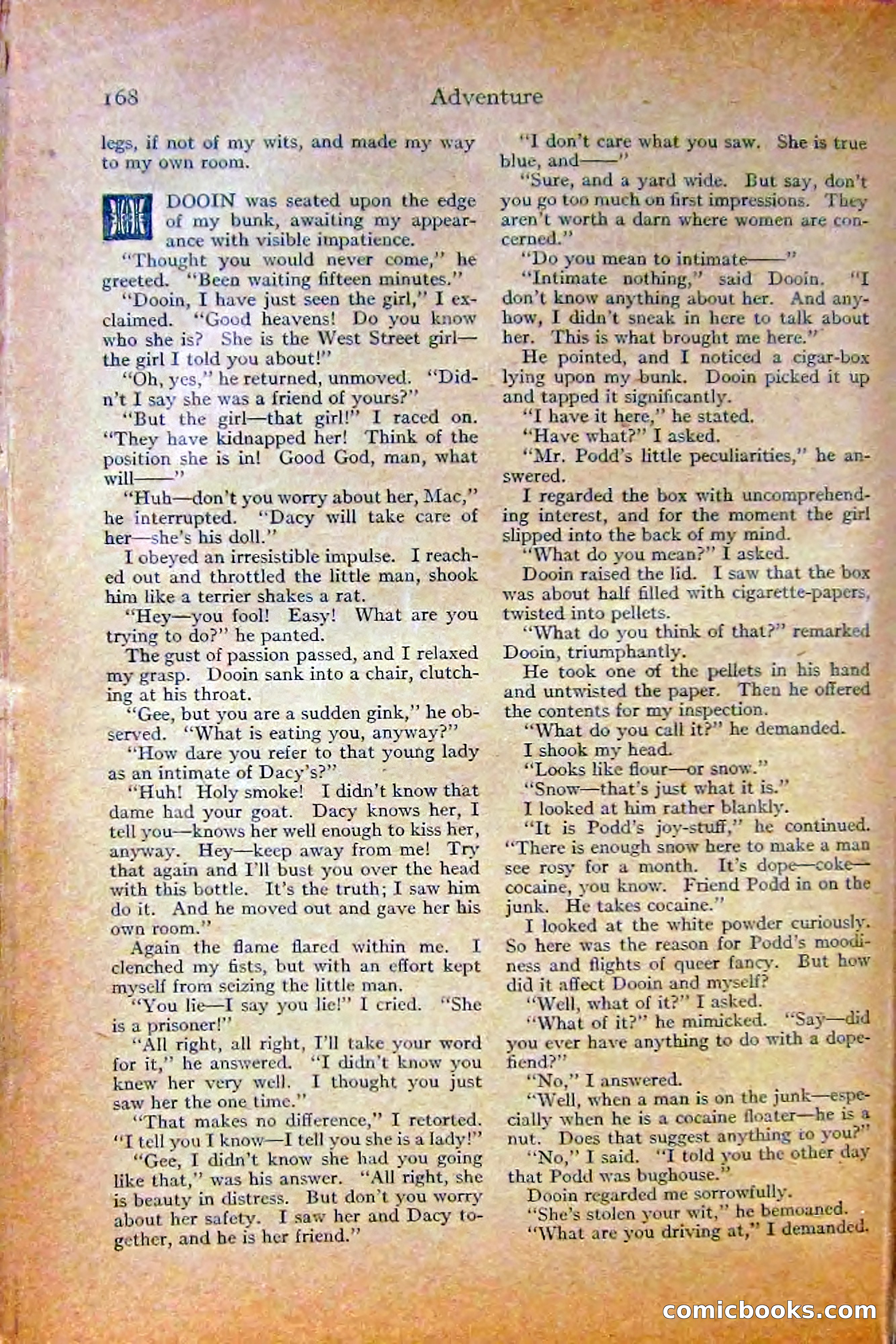Adventure Magazine, October 1915 — page 170 of 228