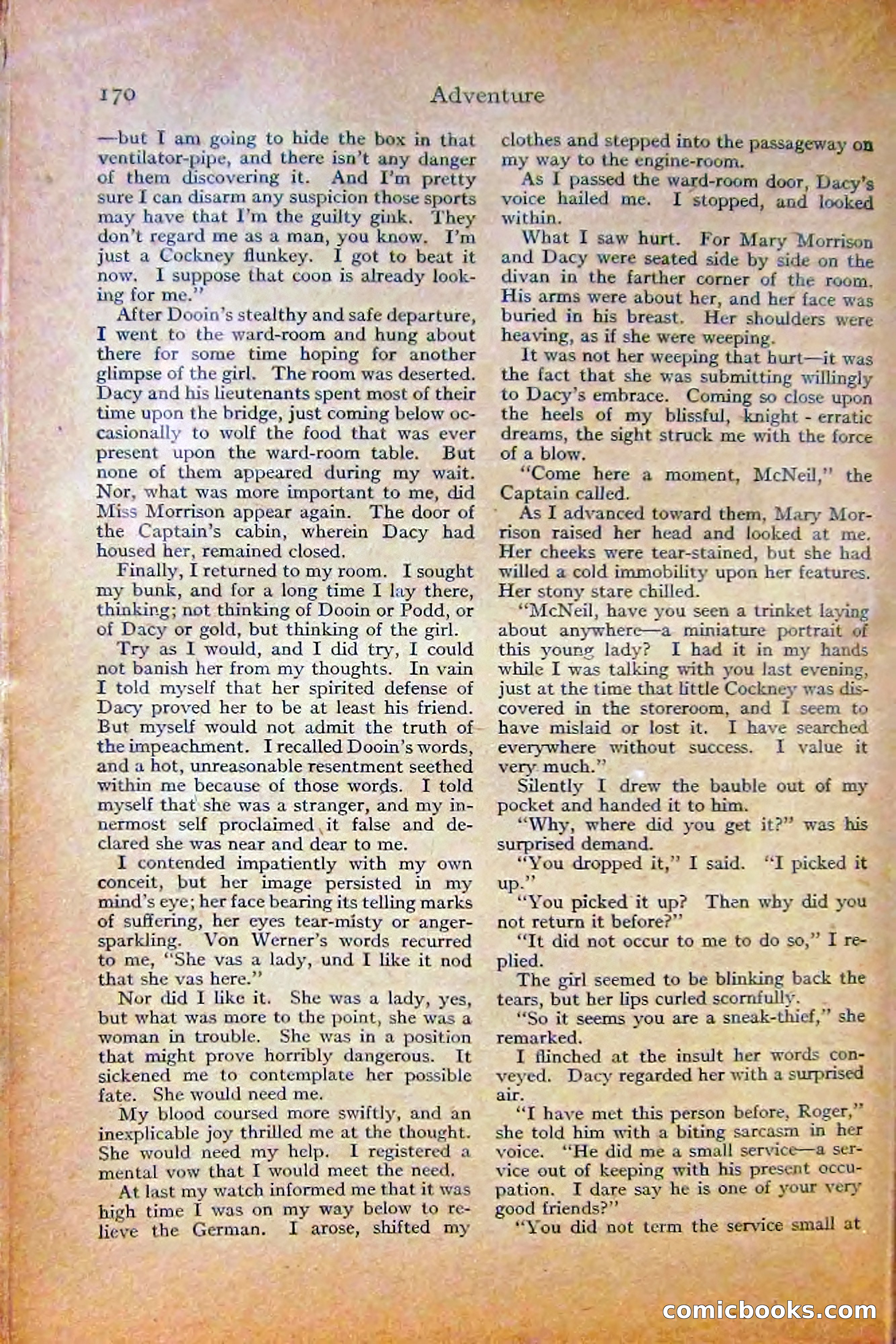 Adventure Magazine, October 1915 — page 172 of 228