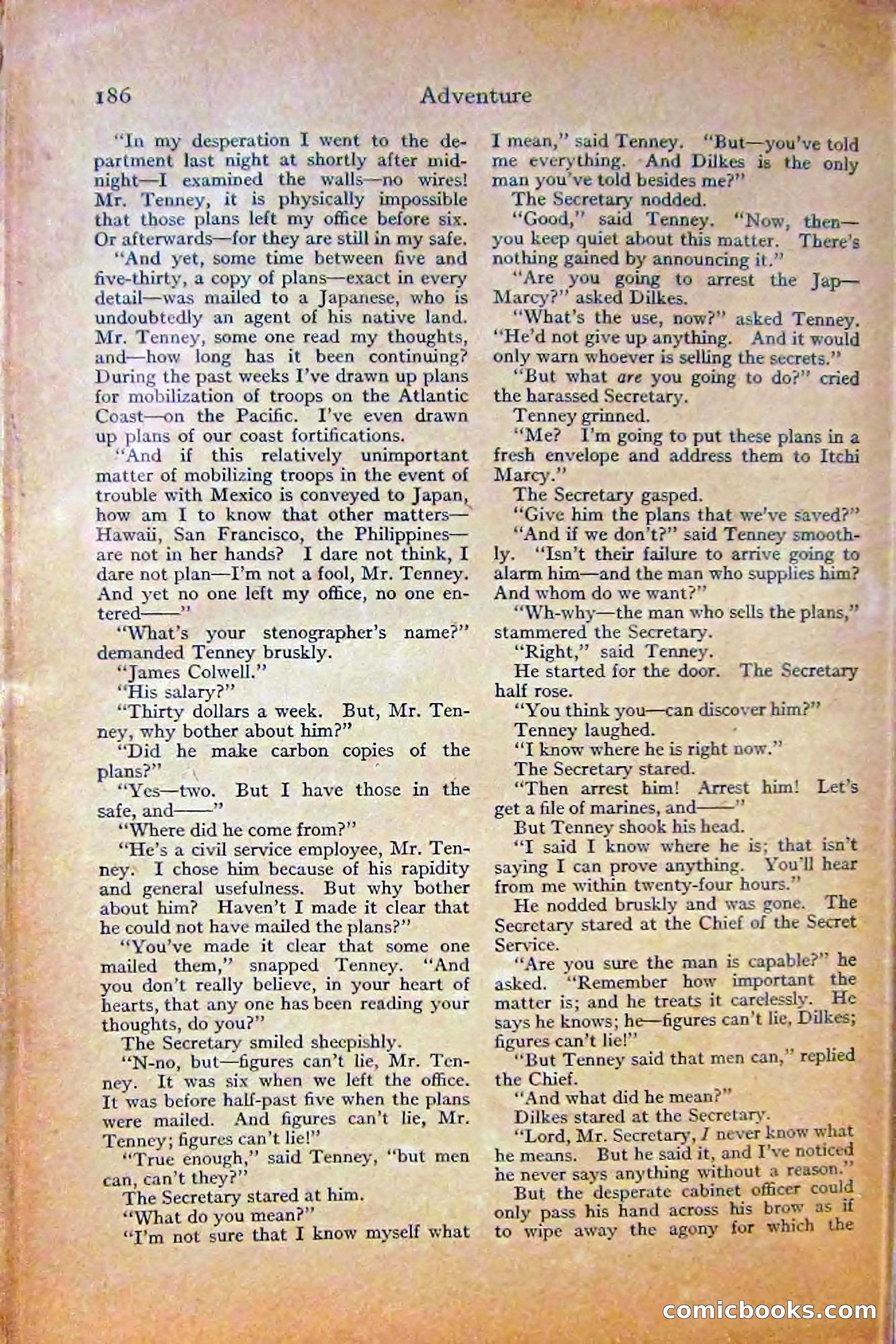 Adventure Magazine, October 1915 — page 188 of 228