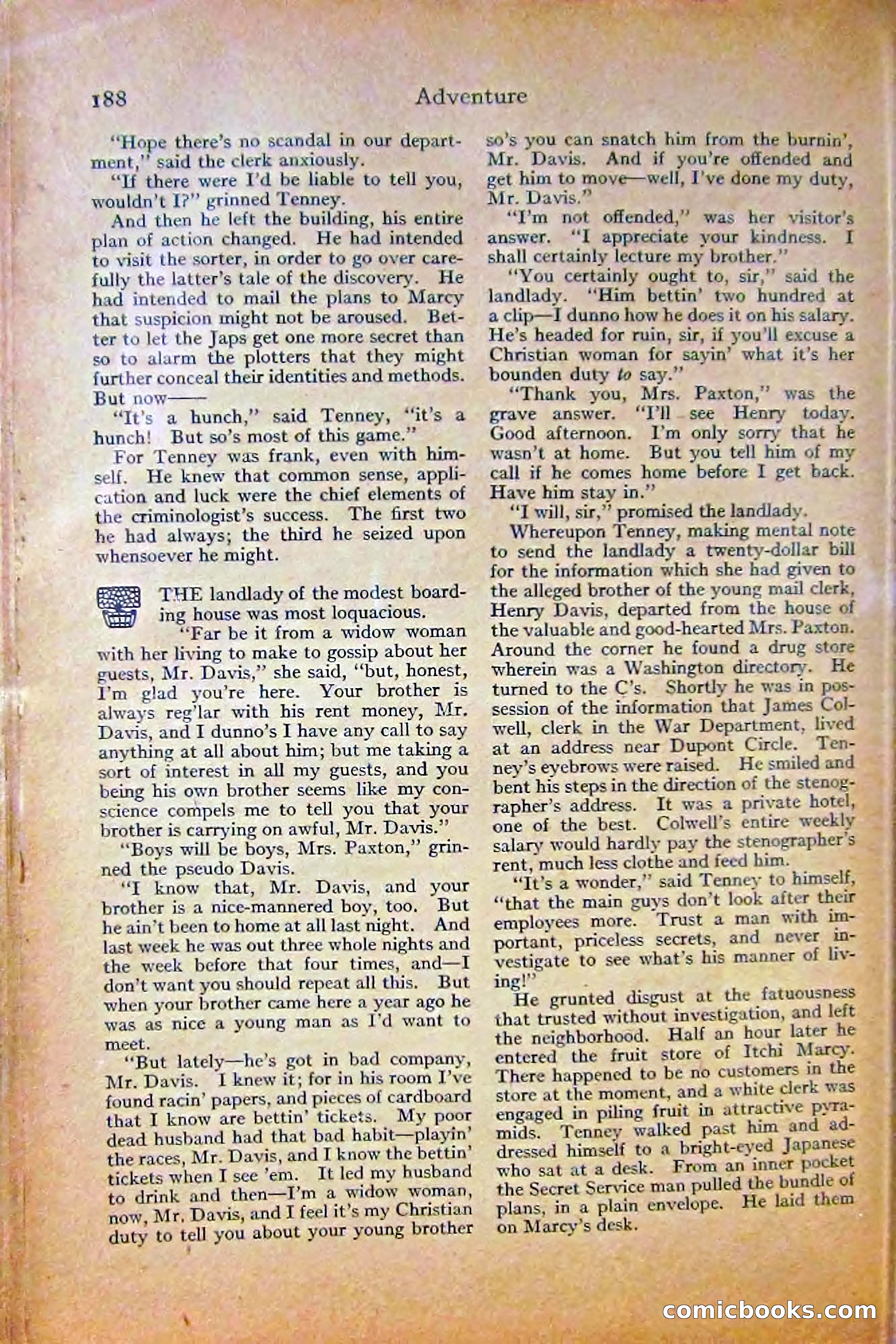 Adventure Magazine, October 1915 — page 190 of 228