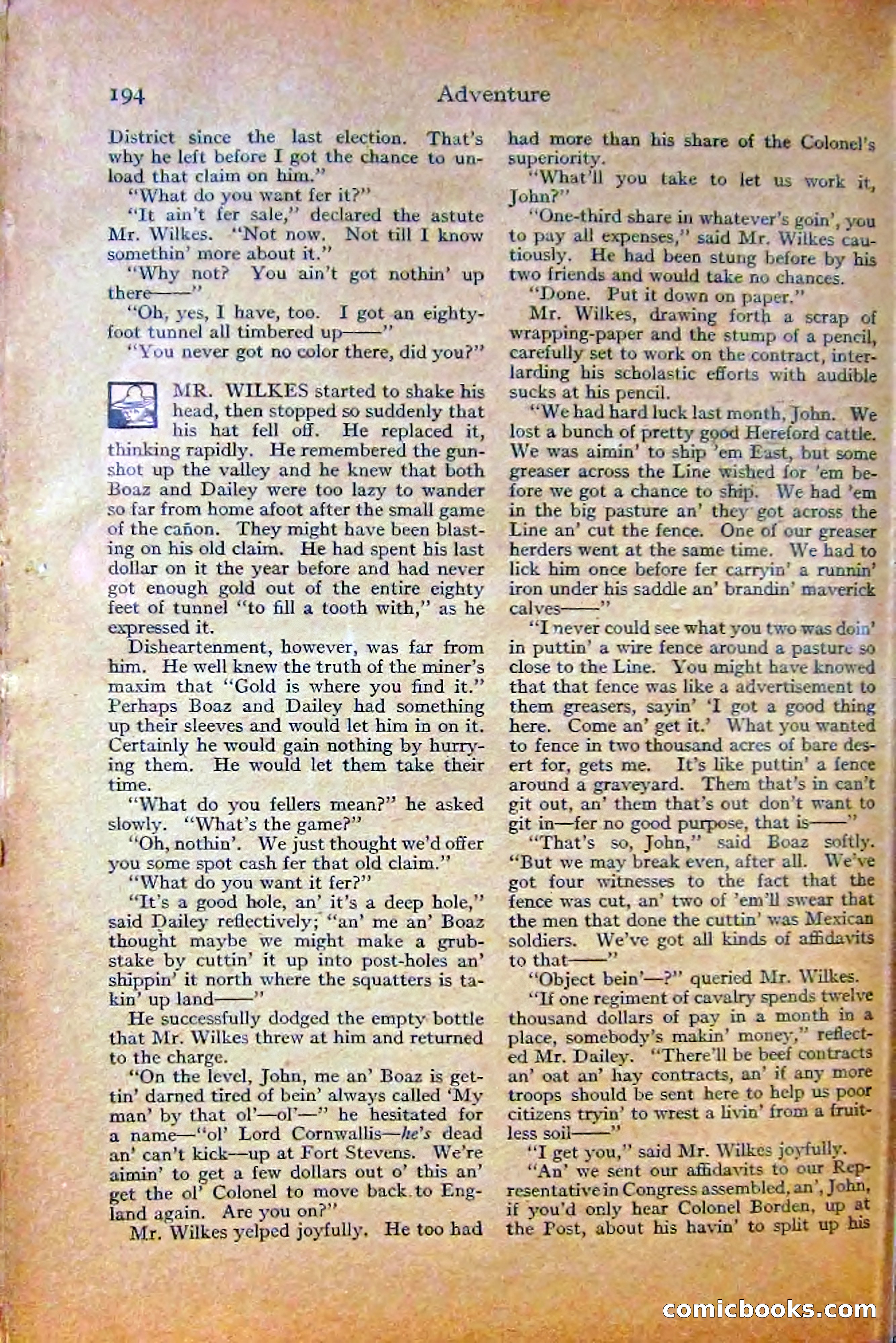 Adventure Magazine, October 1915 — page 196 of 228