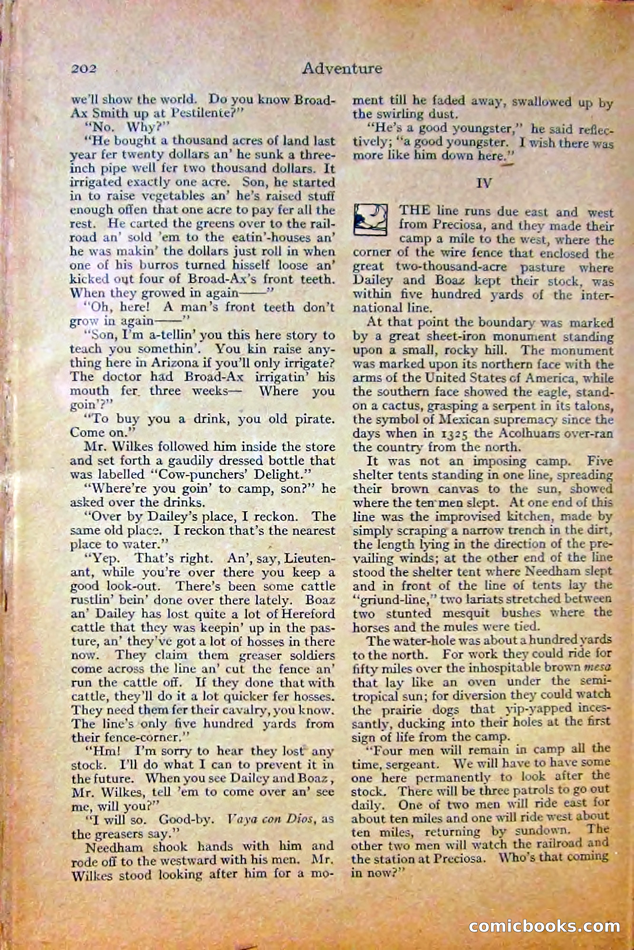 Adventure Magazine, October 1915 — page 204 of 228