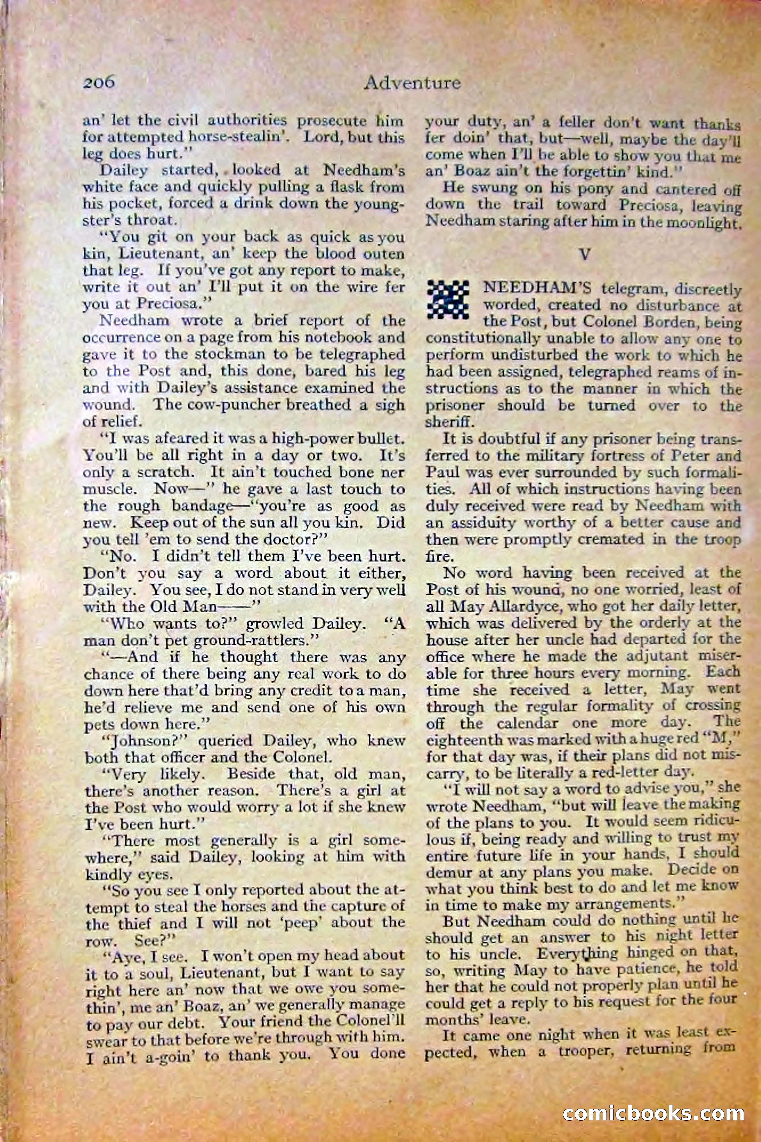 Adventure Magazine, October 1915 — page 208 of 228