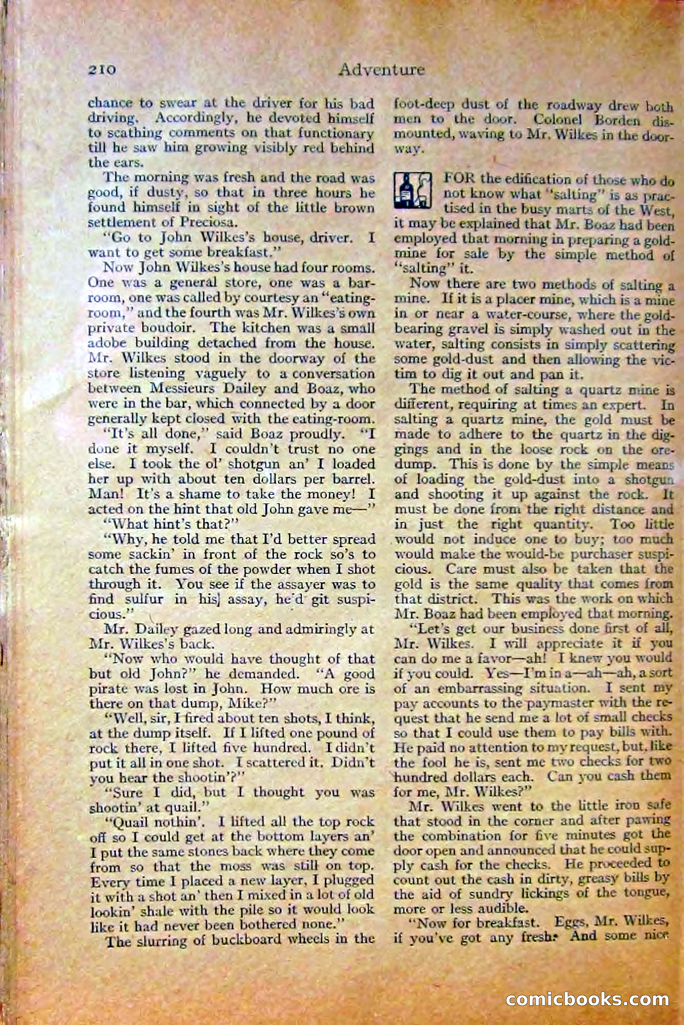 Adventure Magazine, October 1915 — page 212 of 228