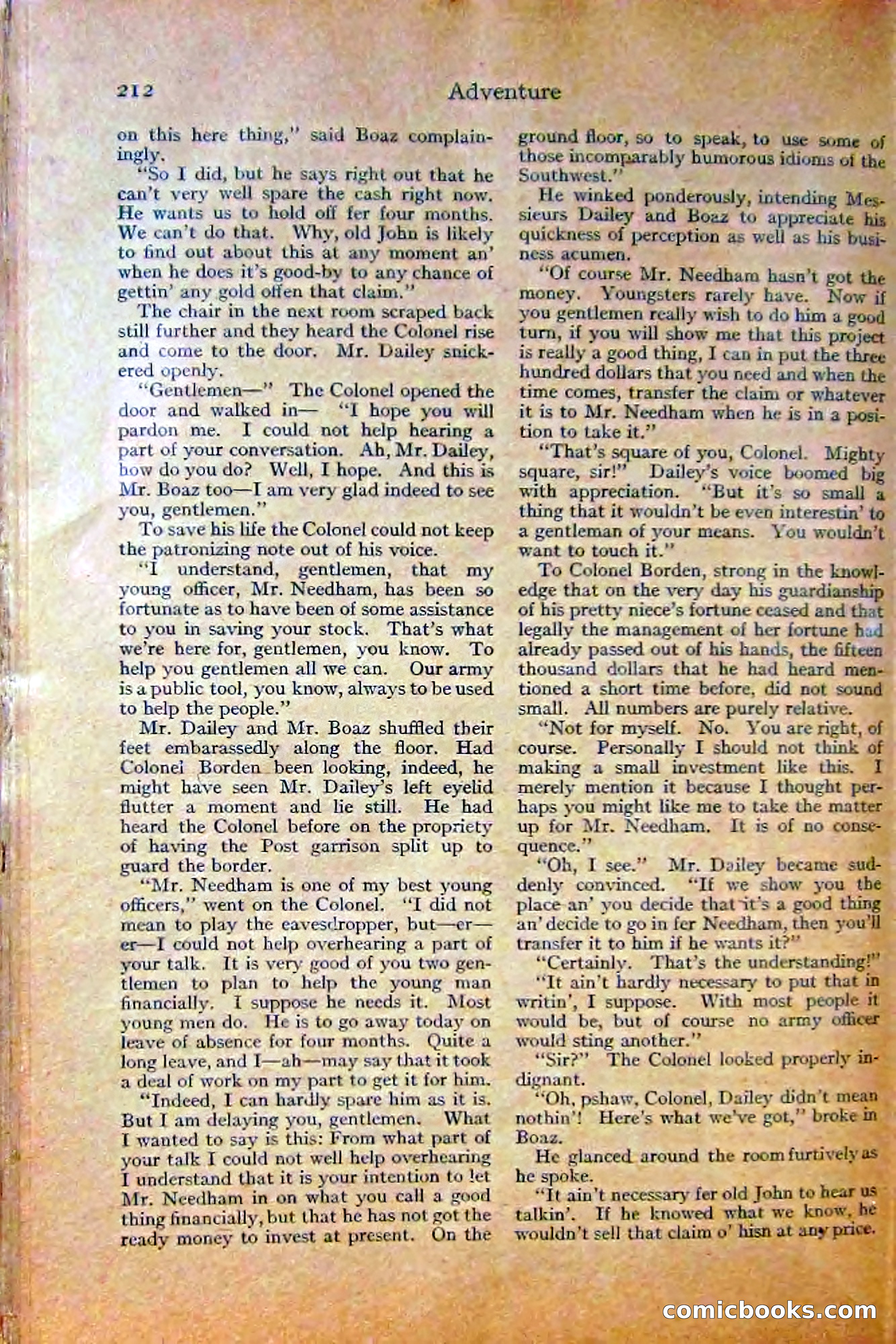 Adventure Magazine, October 1915 — page 214 of 228