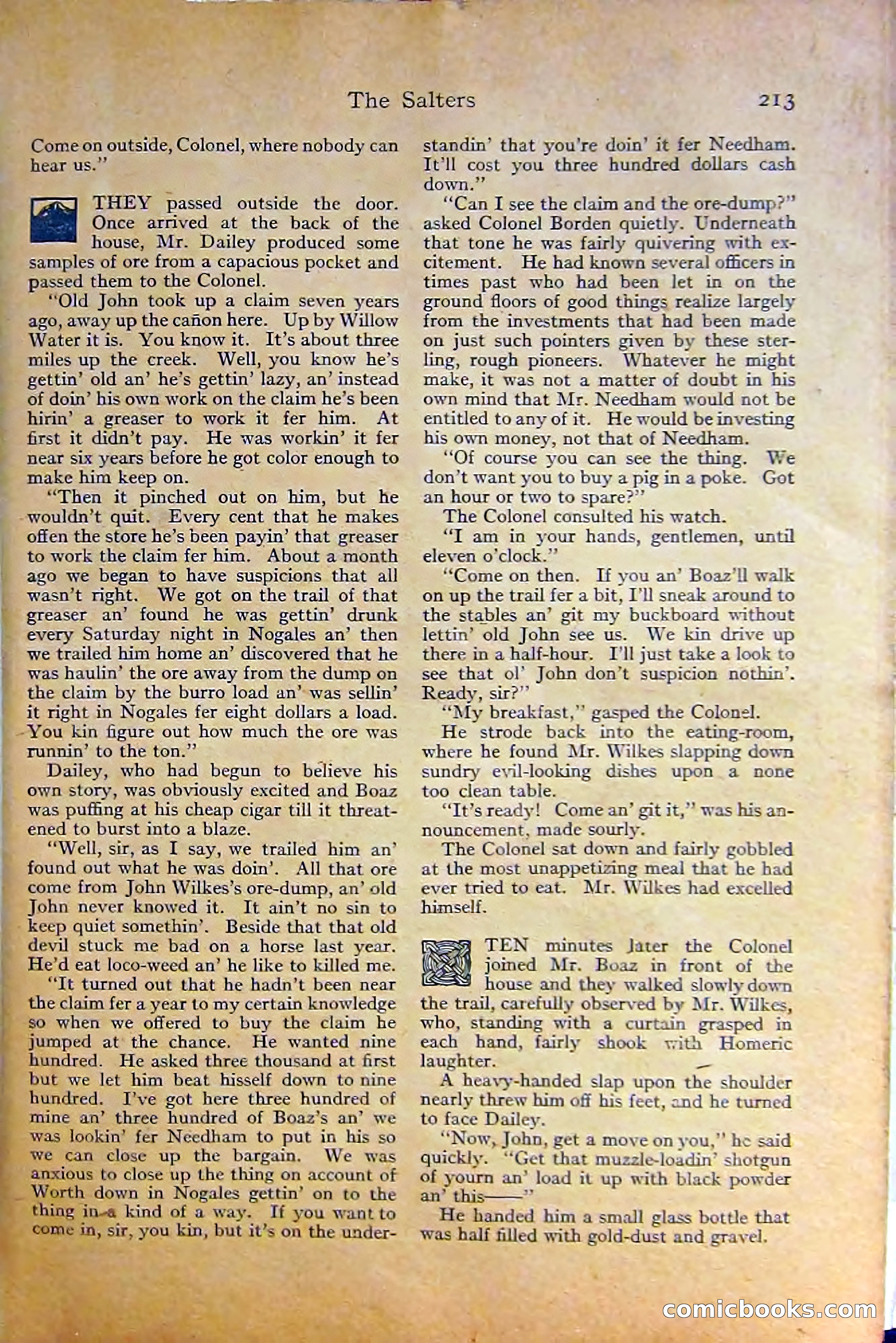 Adventure Magazine, October 1915 — page 215 of 228