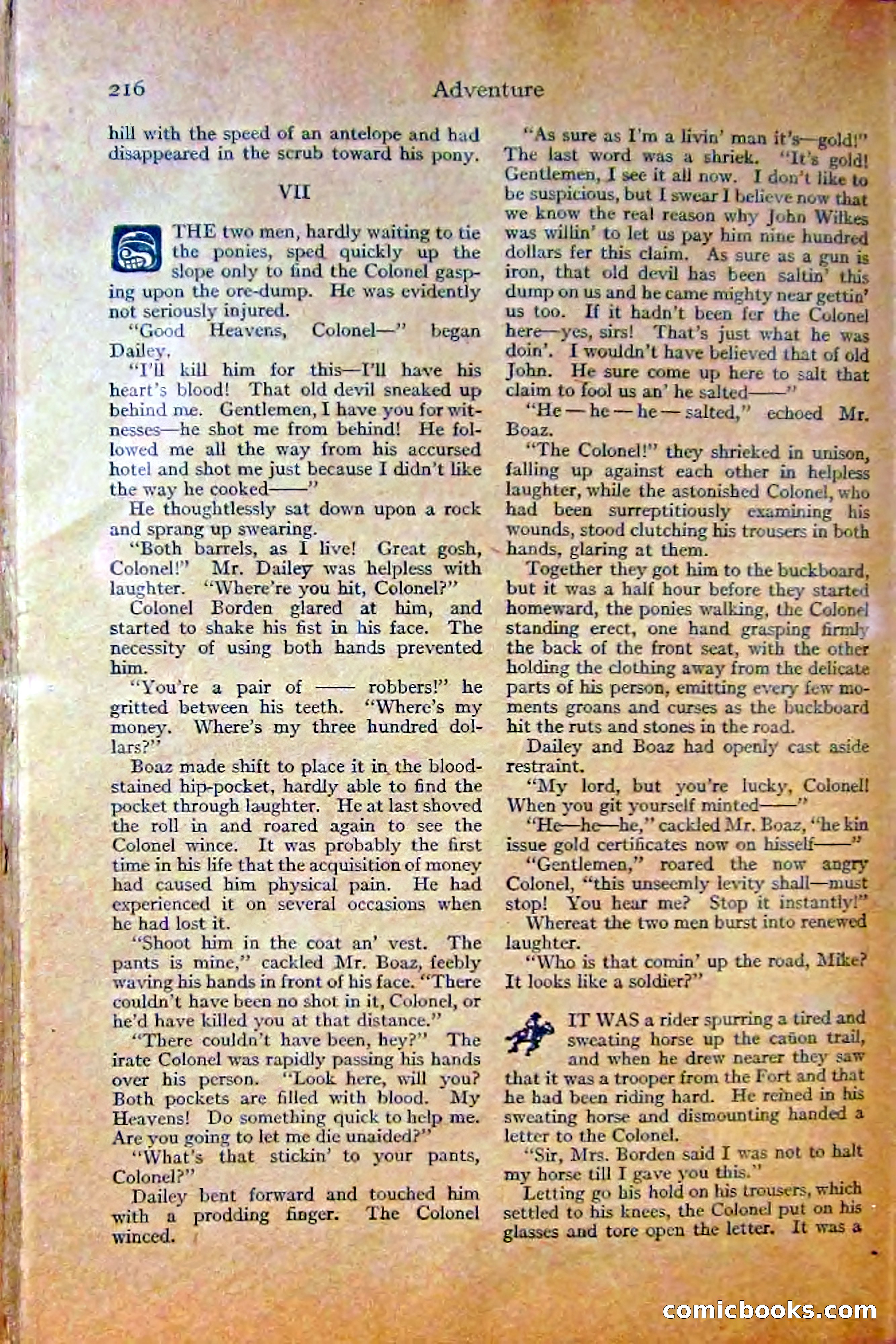 Adventure Magazine, October 1915 — page 218 of 228