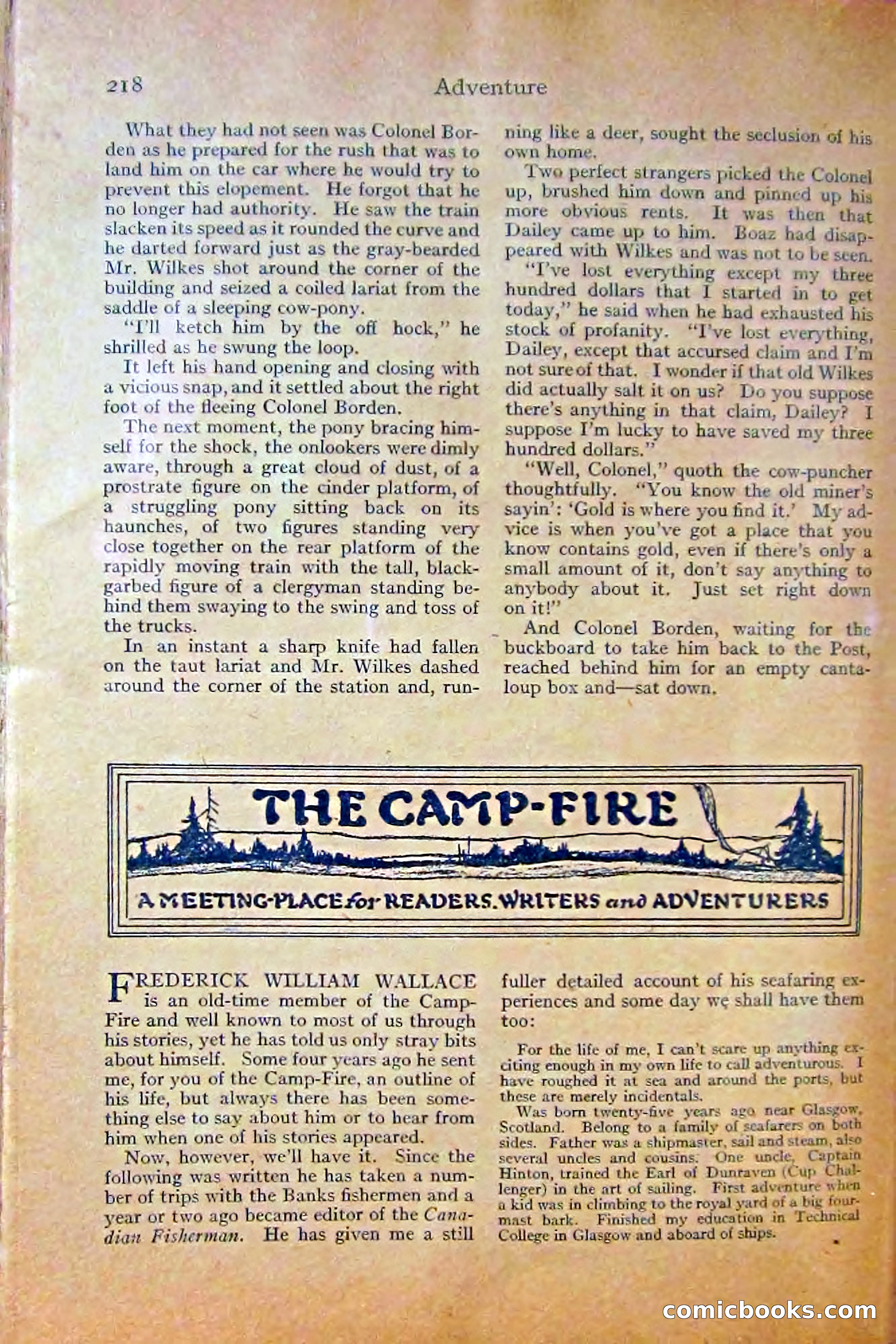 Adventure Magazine, October 1915 — page 220 of 228