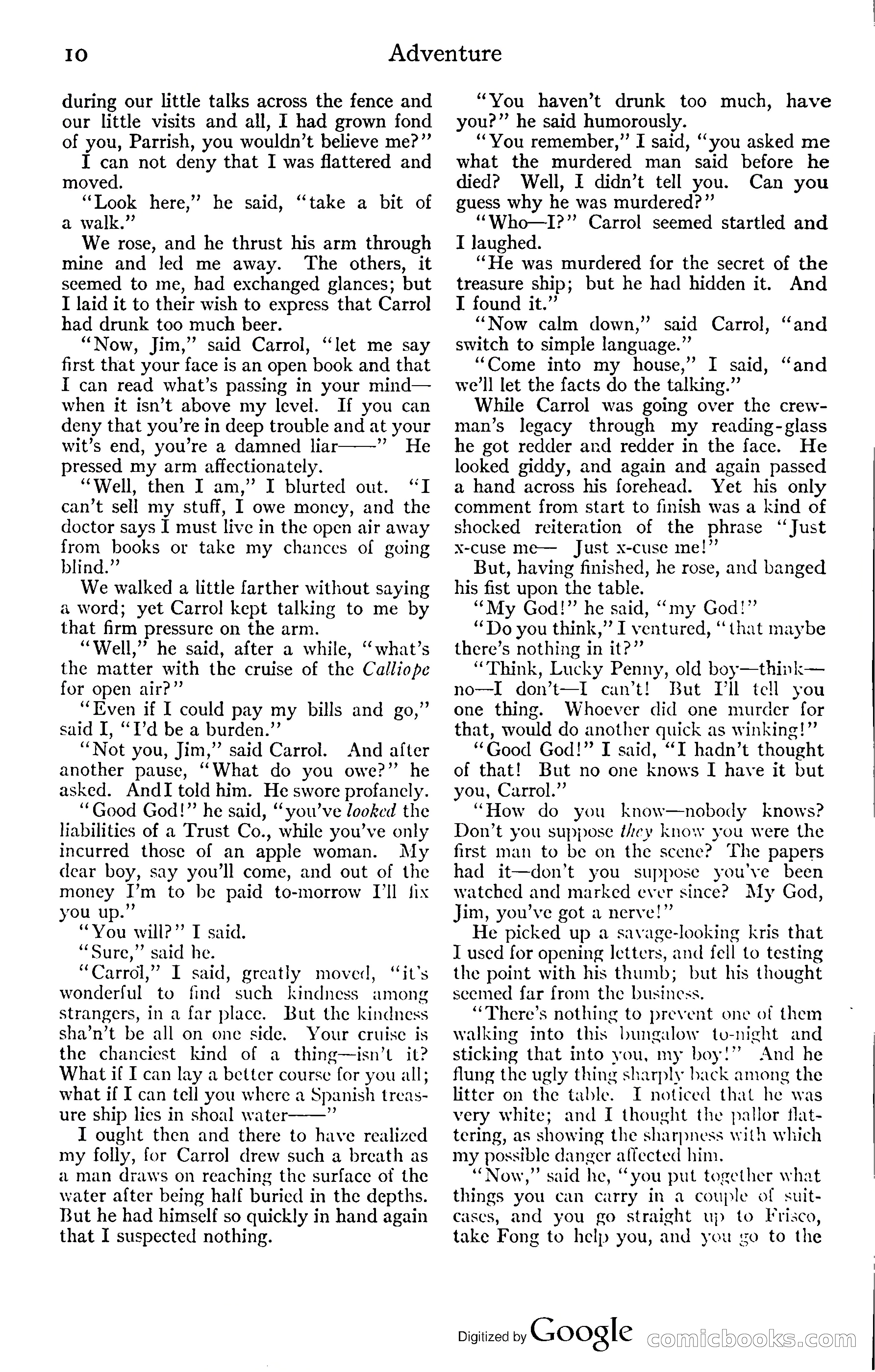 Adventure Magazine, November (1910s) — page 16 of 194