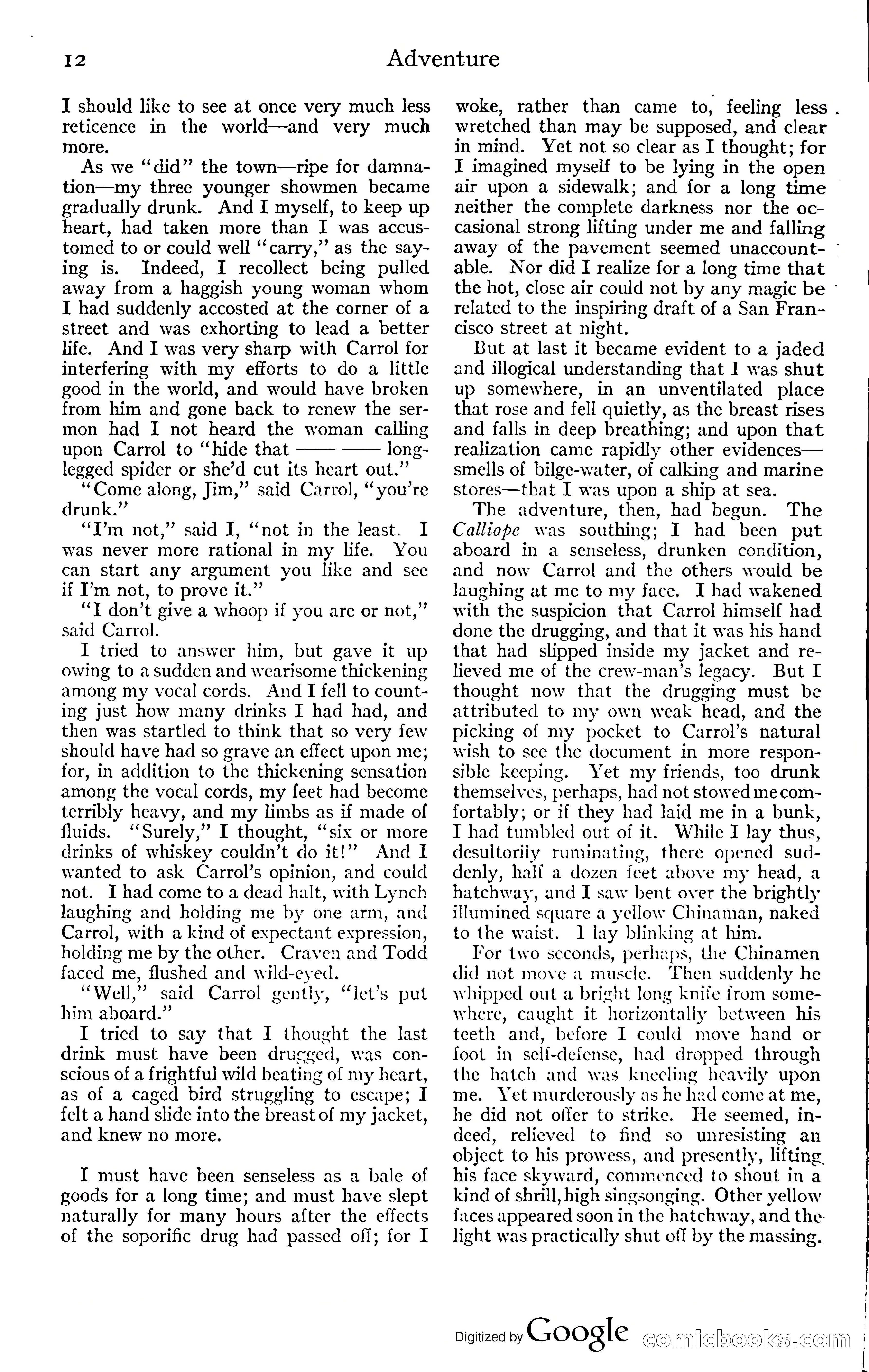 Adventure Magazine, November (1910s) — page 18 of 194