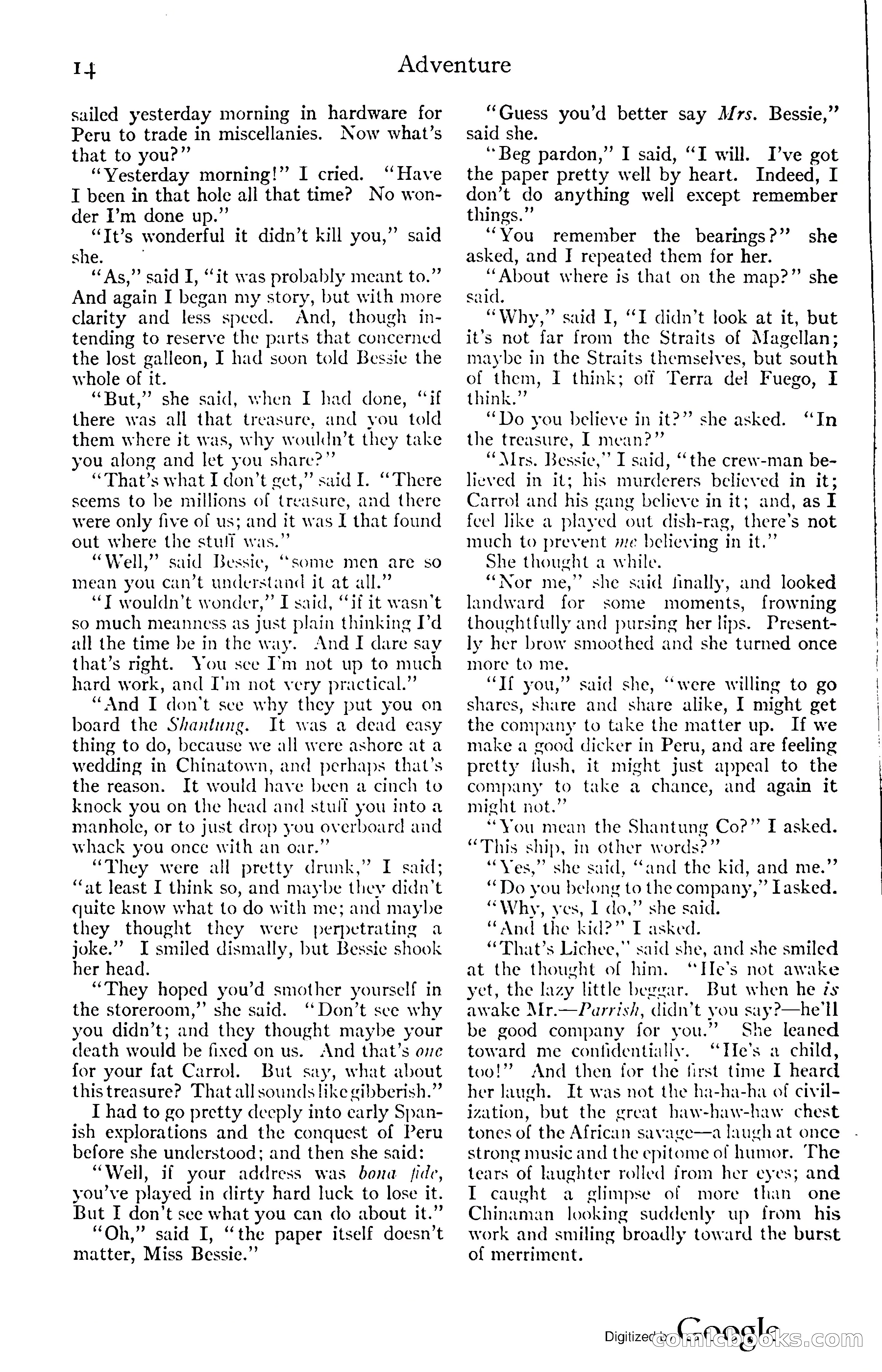 Adventure Magazine, November (1910s) — page 20 of 194