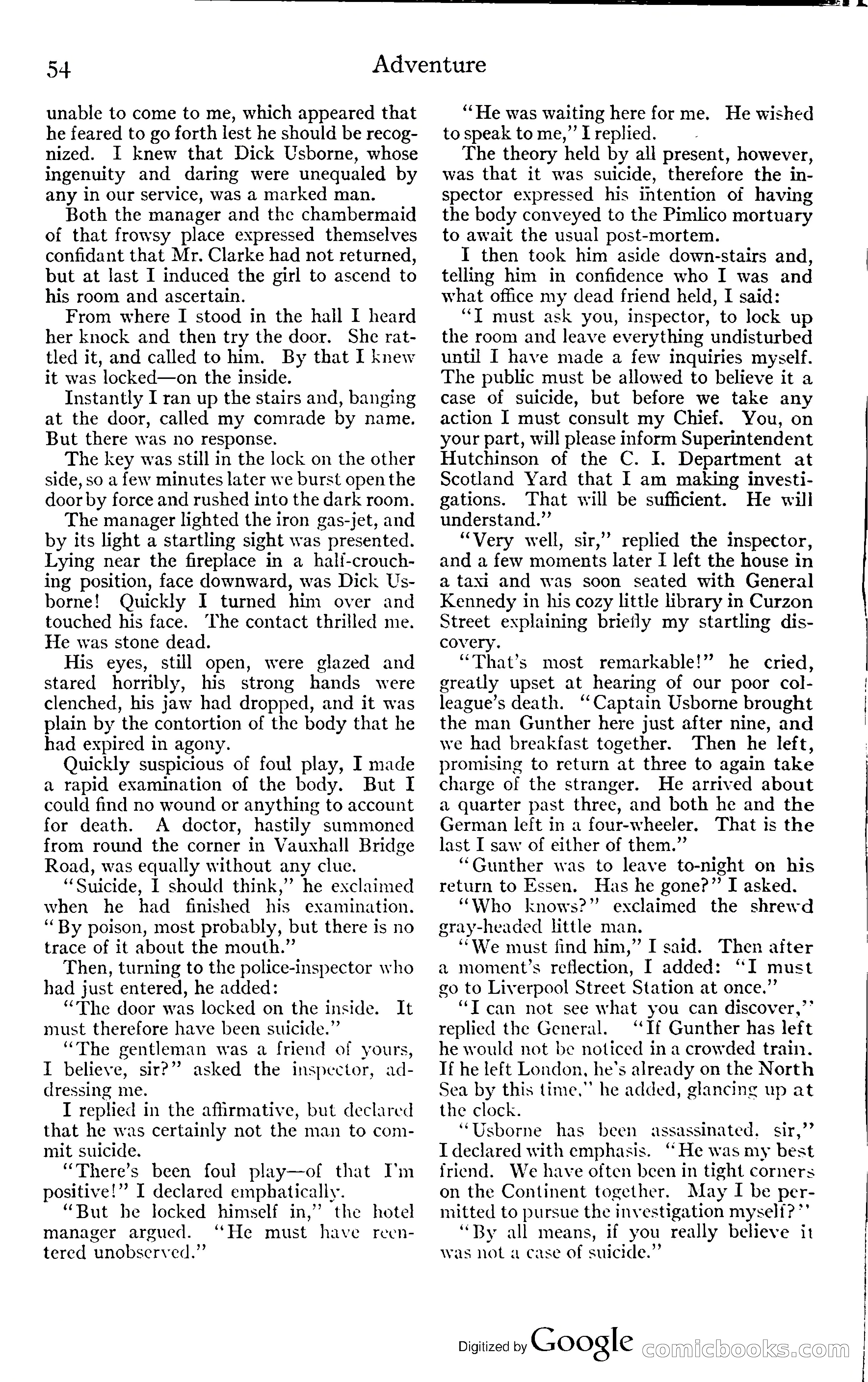 Adventure Magazine, November (1910s) — page 60 of 194