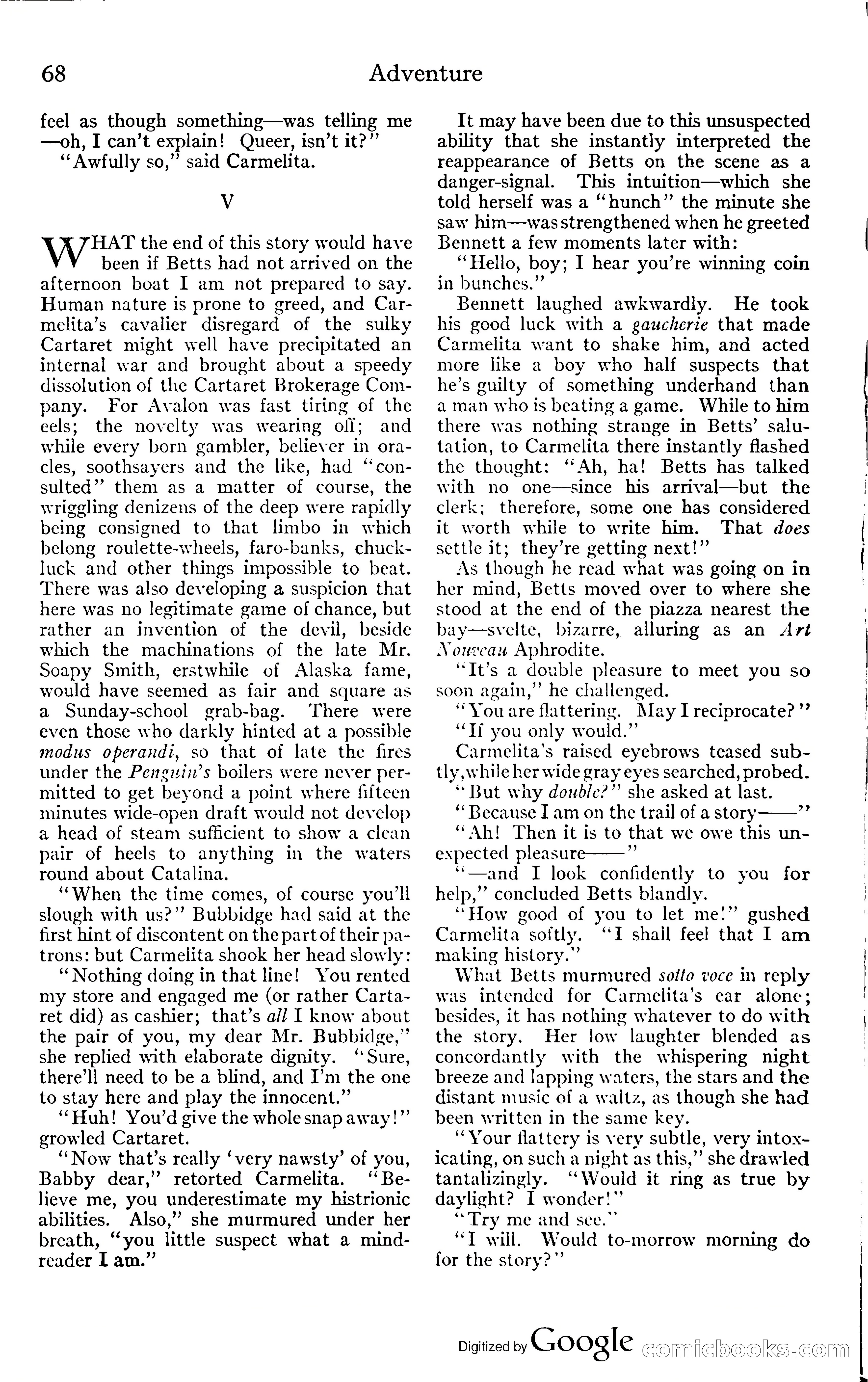 Adventure Magazine, November (1910s) — page 74 of 194