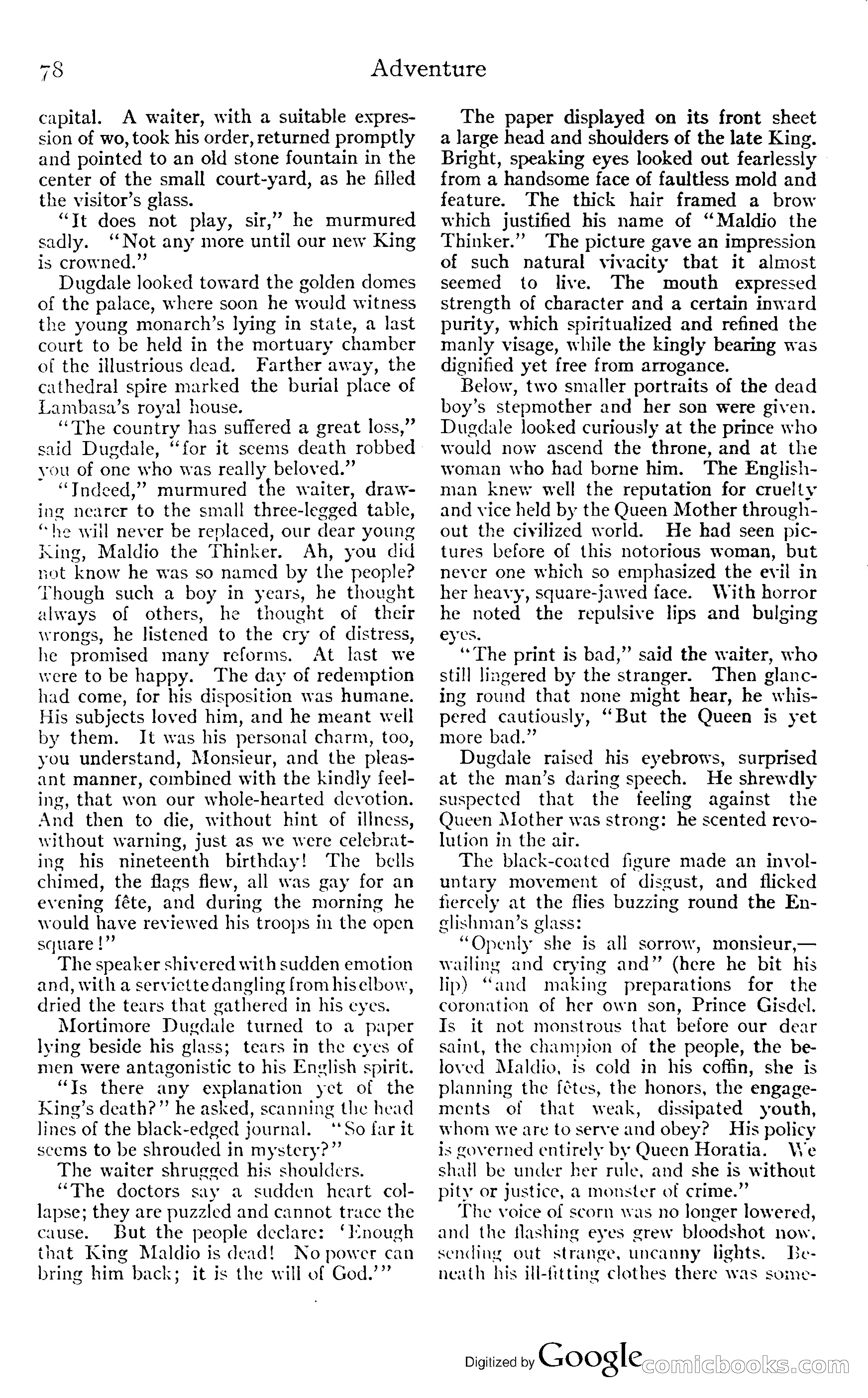 Adventure Magazine, November (1910s) — page 84 of 194